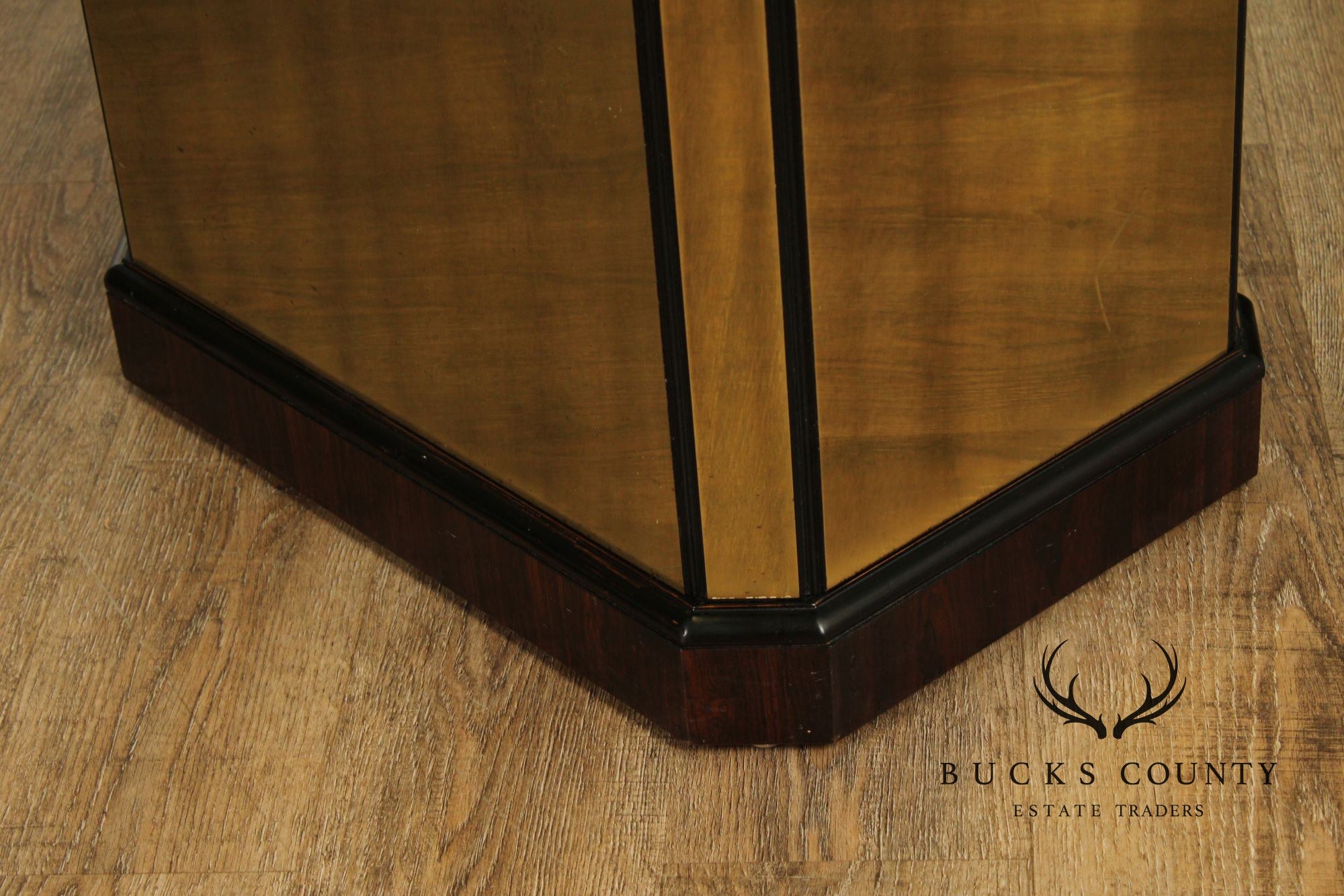 Mastercraft Hollywood Regency Brass and Glass Pedestal Dining Table