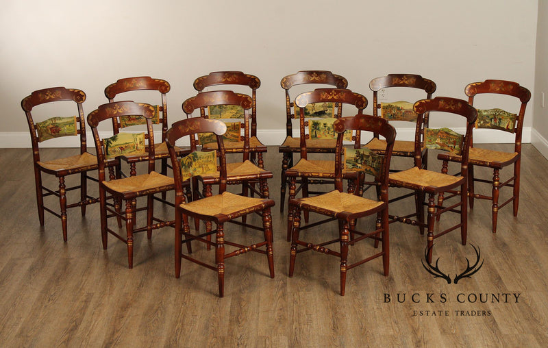 Hitchcock Set of Twelve Thanksgiving Dining Chairs