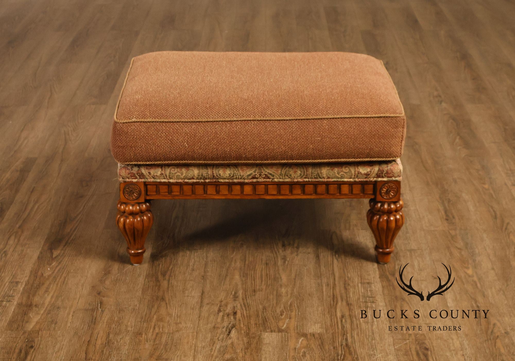 Robb & Stucky British Colonial Style Armchair with Ottoman