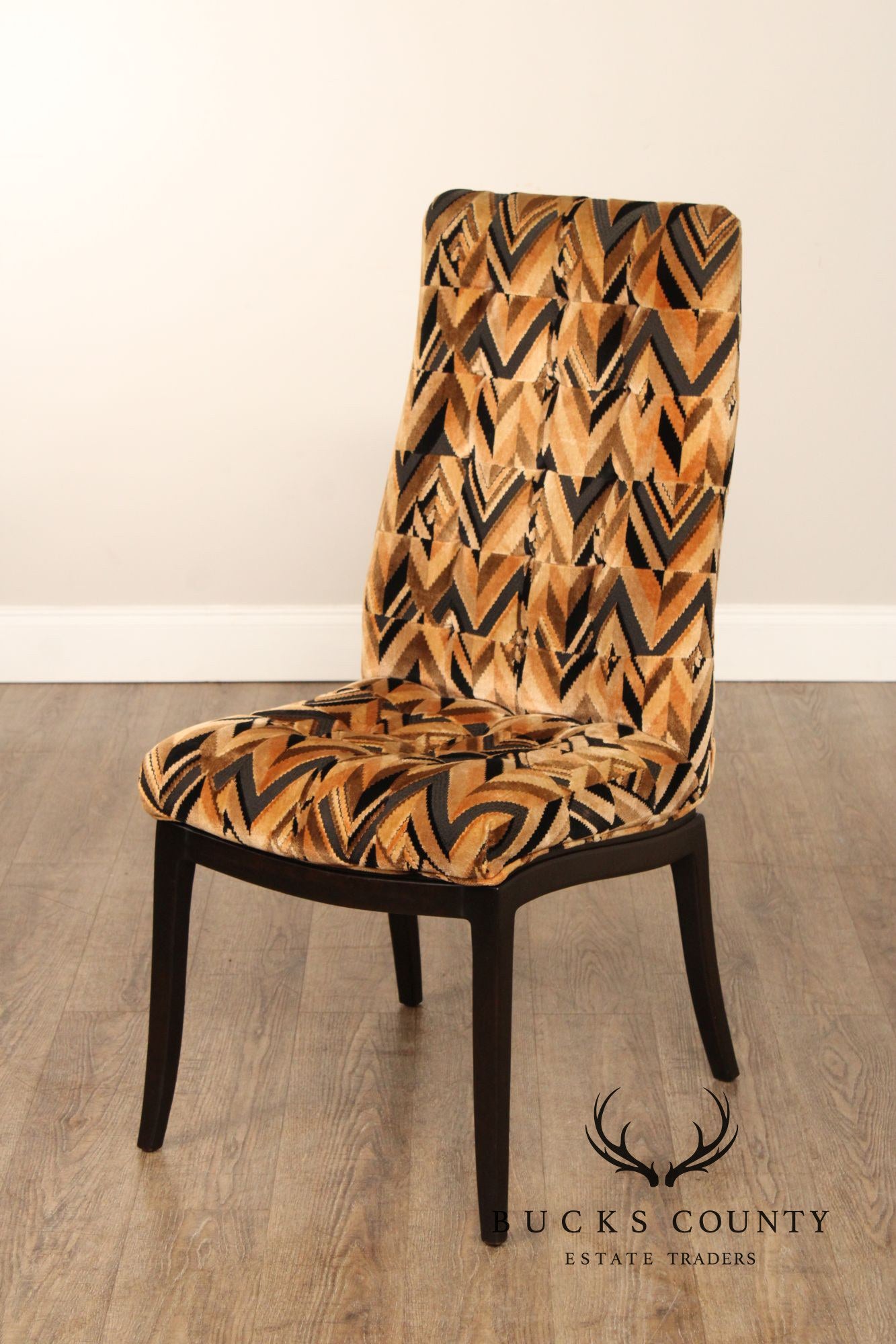 Custom Craft Set Of Six Upholstered Dining Chairs