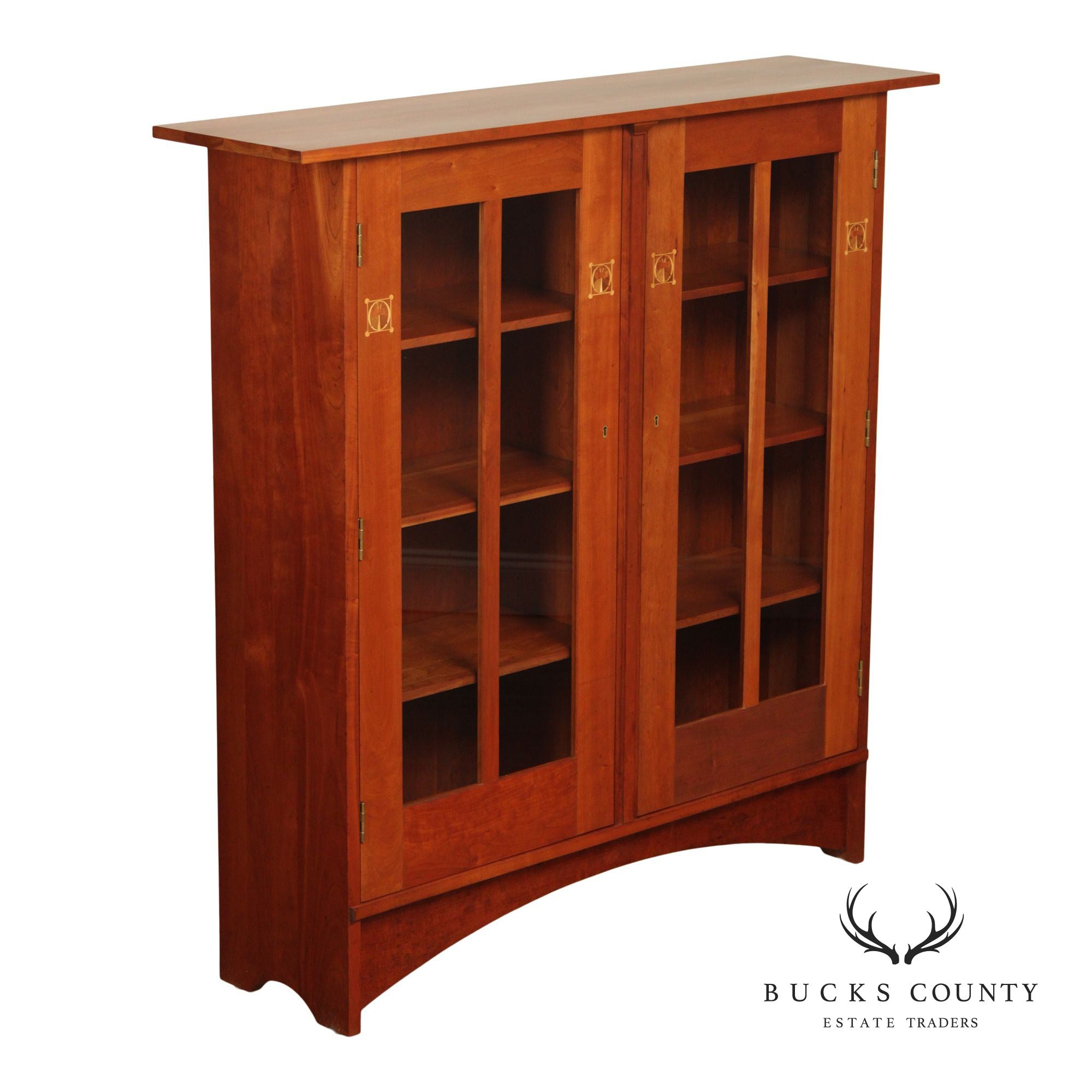 Stickley Mission Collection Cherry Harvey Ellis Bookcase Cabinet