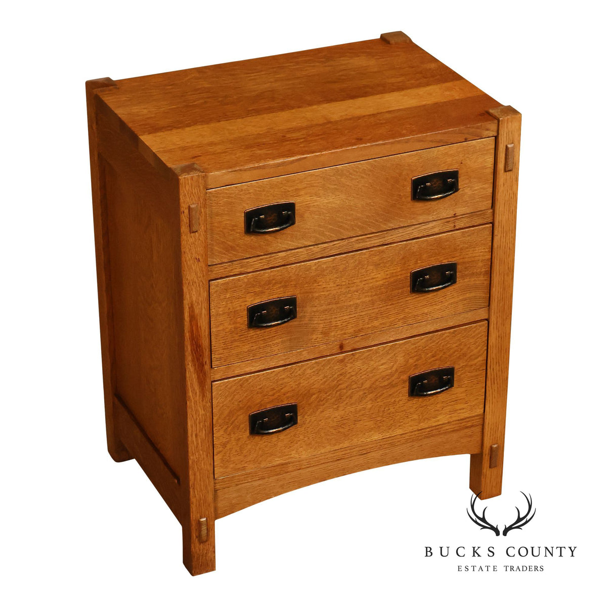 Stickley Mission Collection Oak Three-Drawer Nightstand