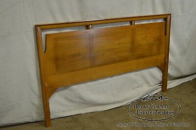 Mid Century Modern Light Walnut Danish Style Full Size Headboard