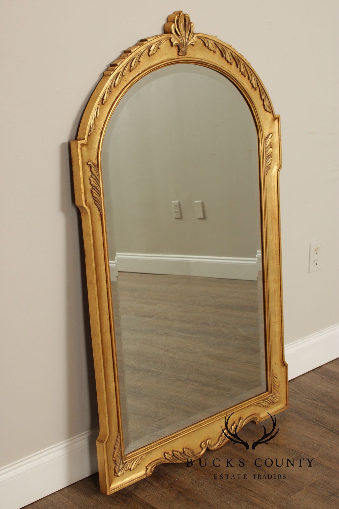 Henkel Harris Arched Gilt Mahogany Wall Mirror