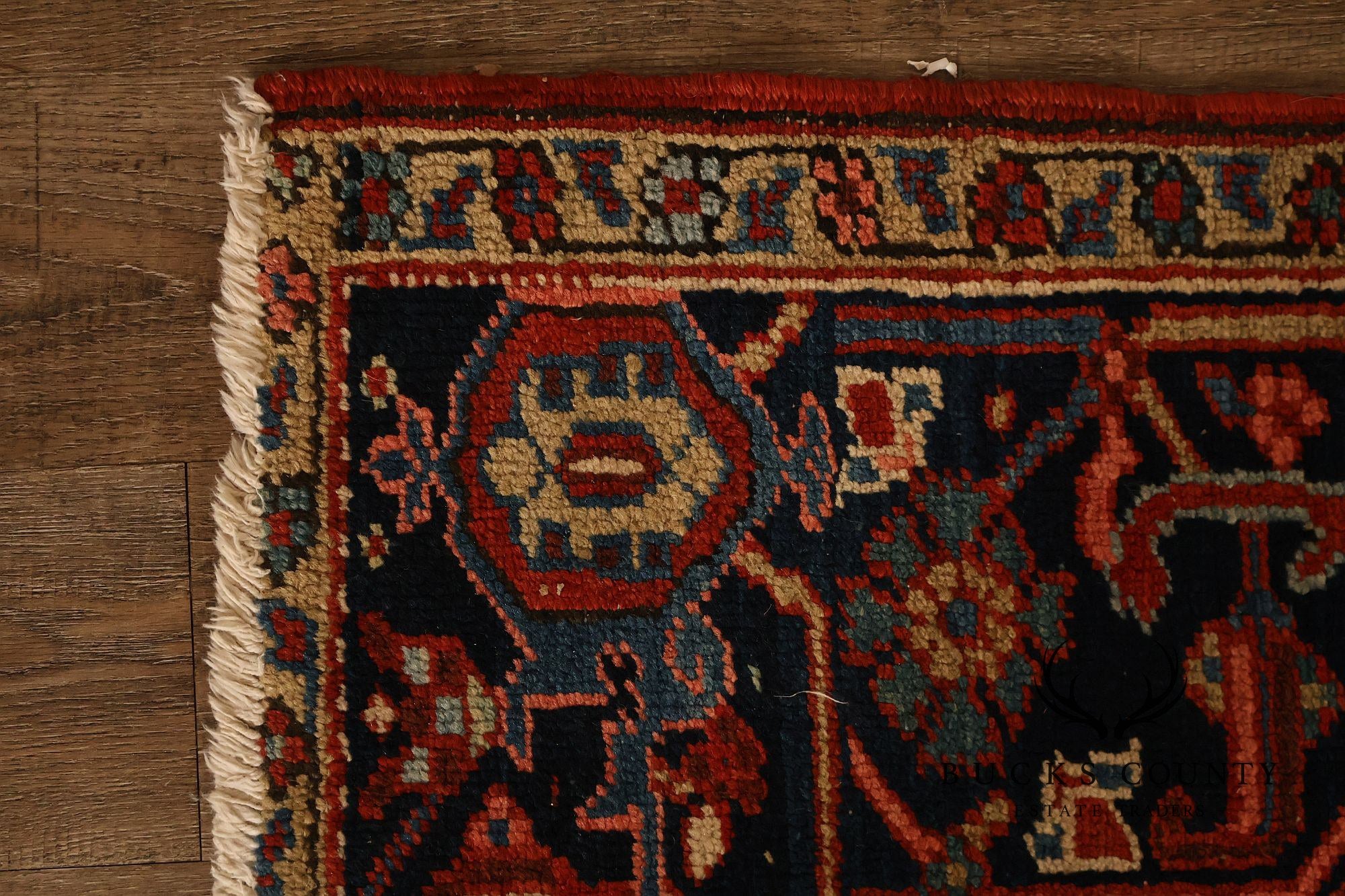 Vintage Heriz Hand Tied Persian Rug 90'" X 123"