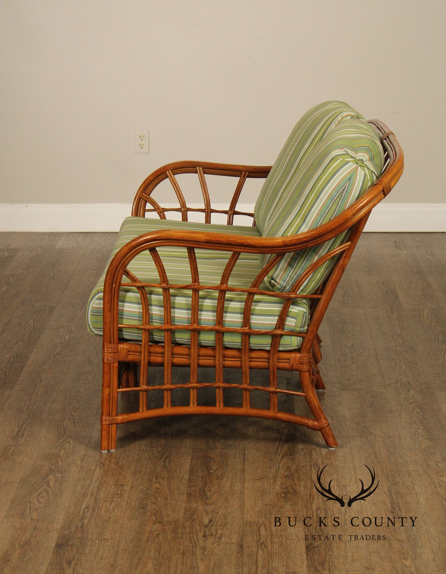 South Sea 'New Kauai' Rattan Loveseat With Sunbrella Cushions