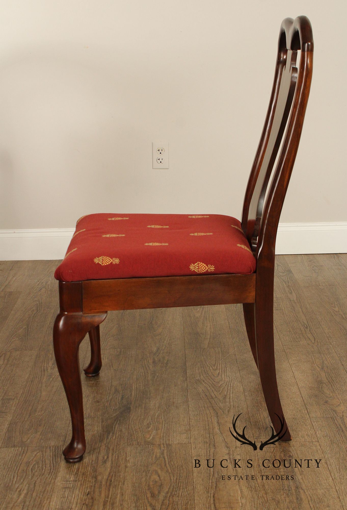 Harden Queen Anne Style Set of Six Cherry Dining Chairs