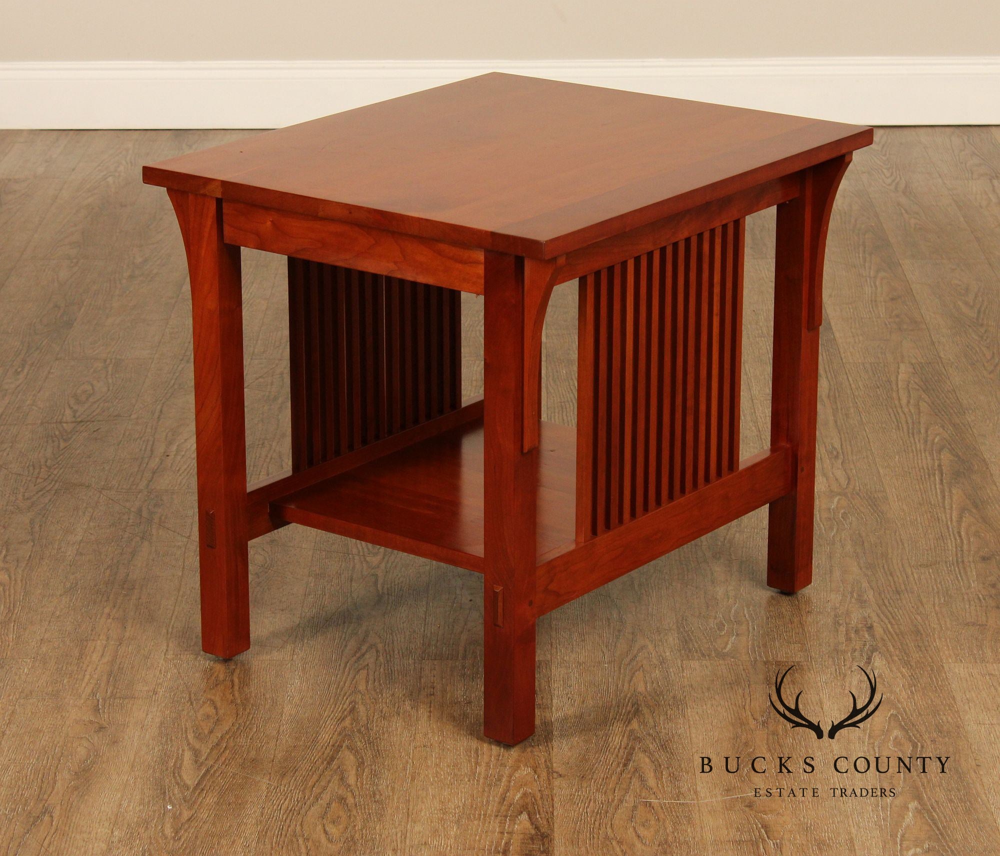 Stickley Mission Collection Cherry Spindle End Table