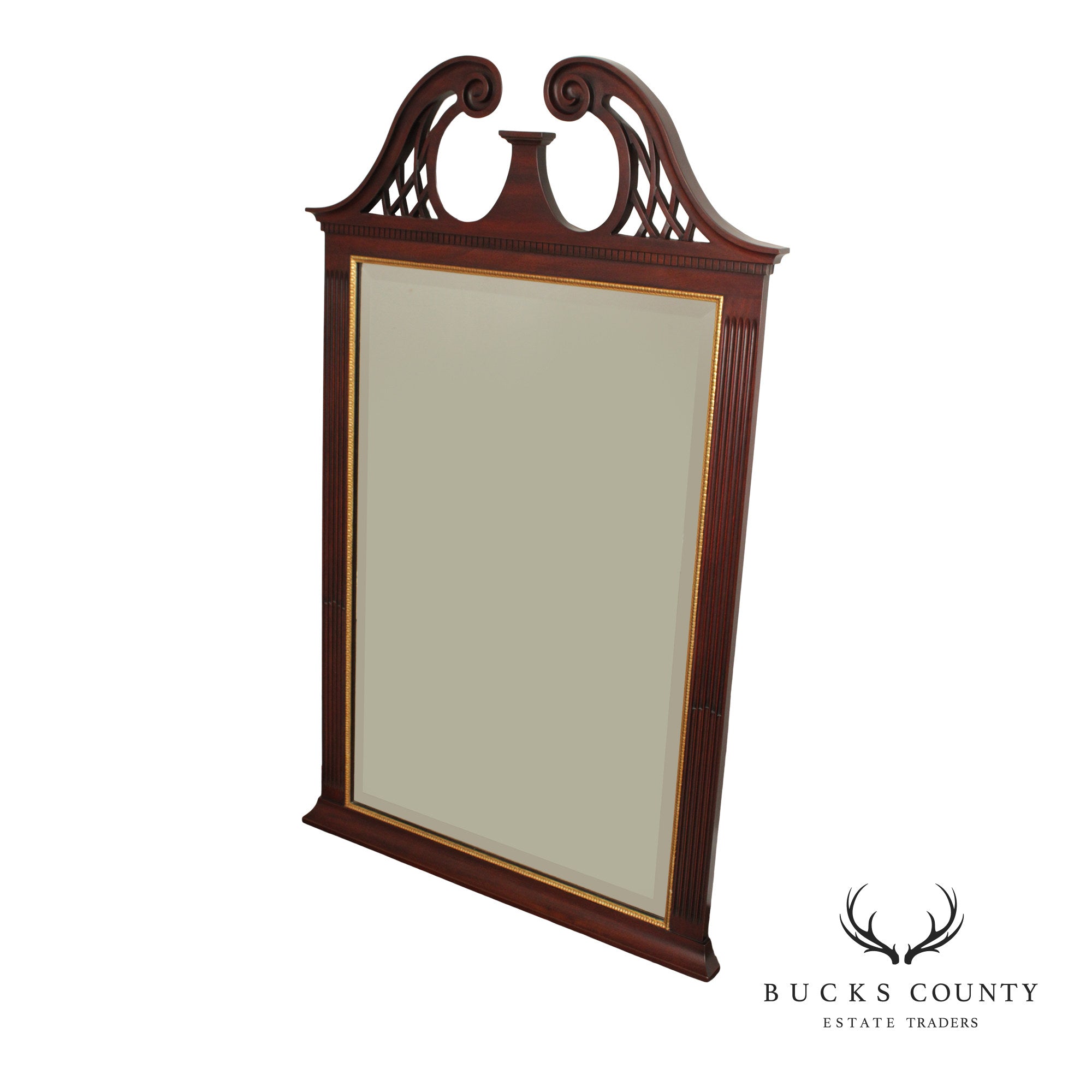 Henkel Harris Georgian Style Mahogany Wall Mirror