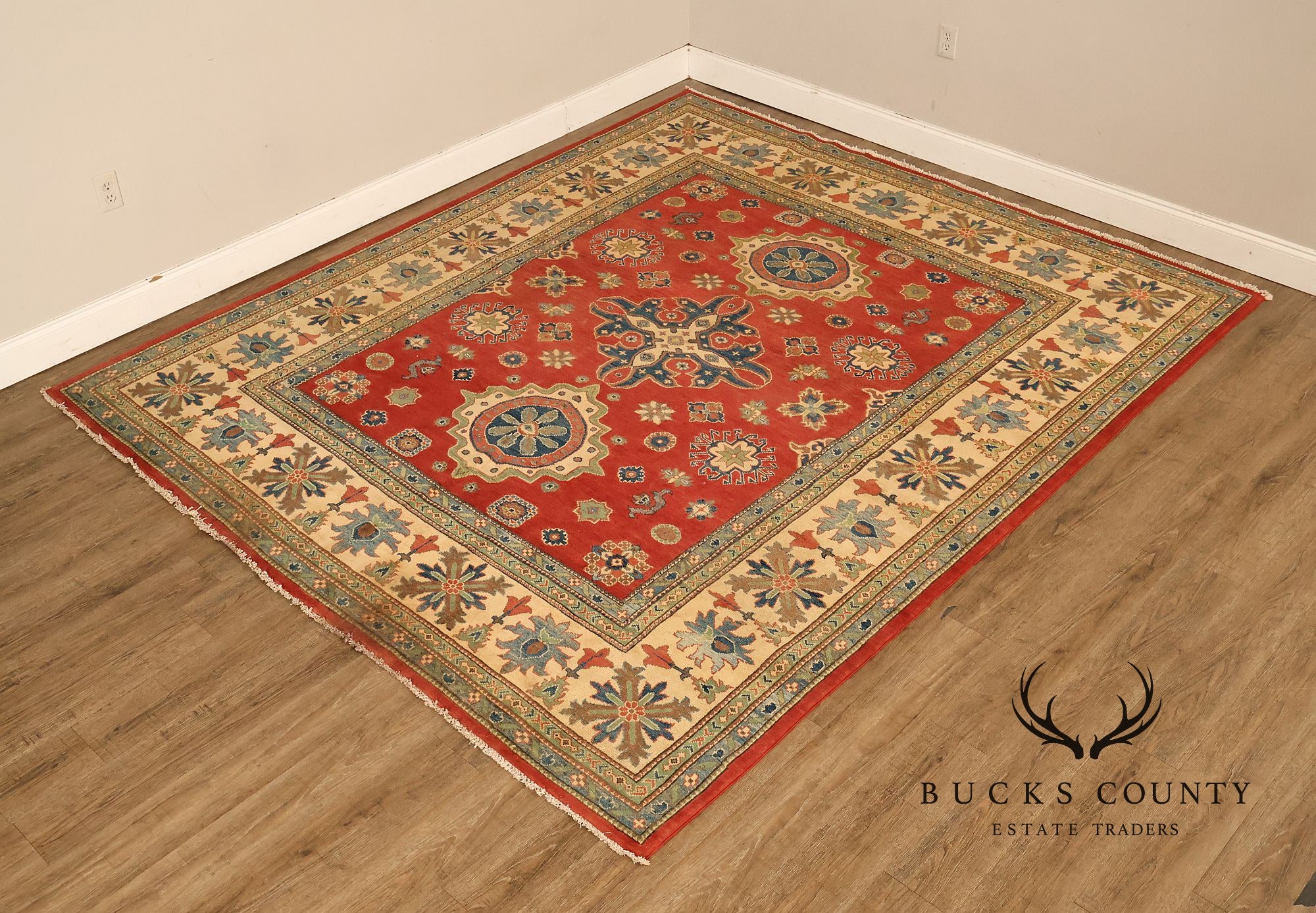 Afghan Gazni Style Wool Area Rug  7'11" x 9'3"