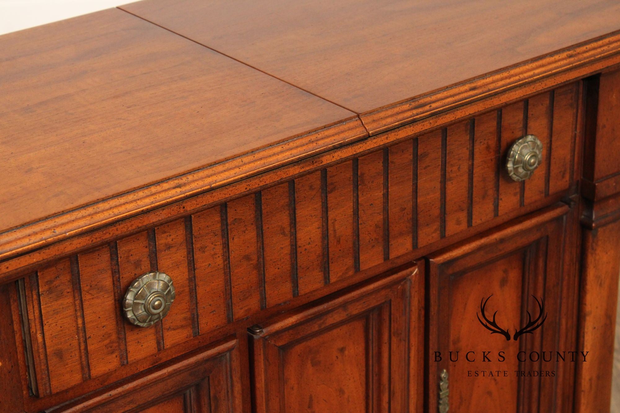 Drexel Italian Renaissance Style Walnut Flip Top Server