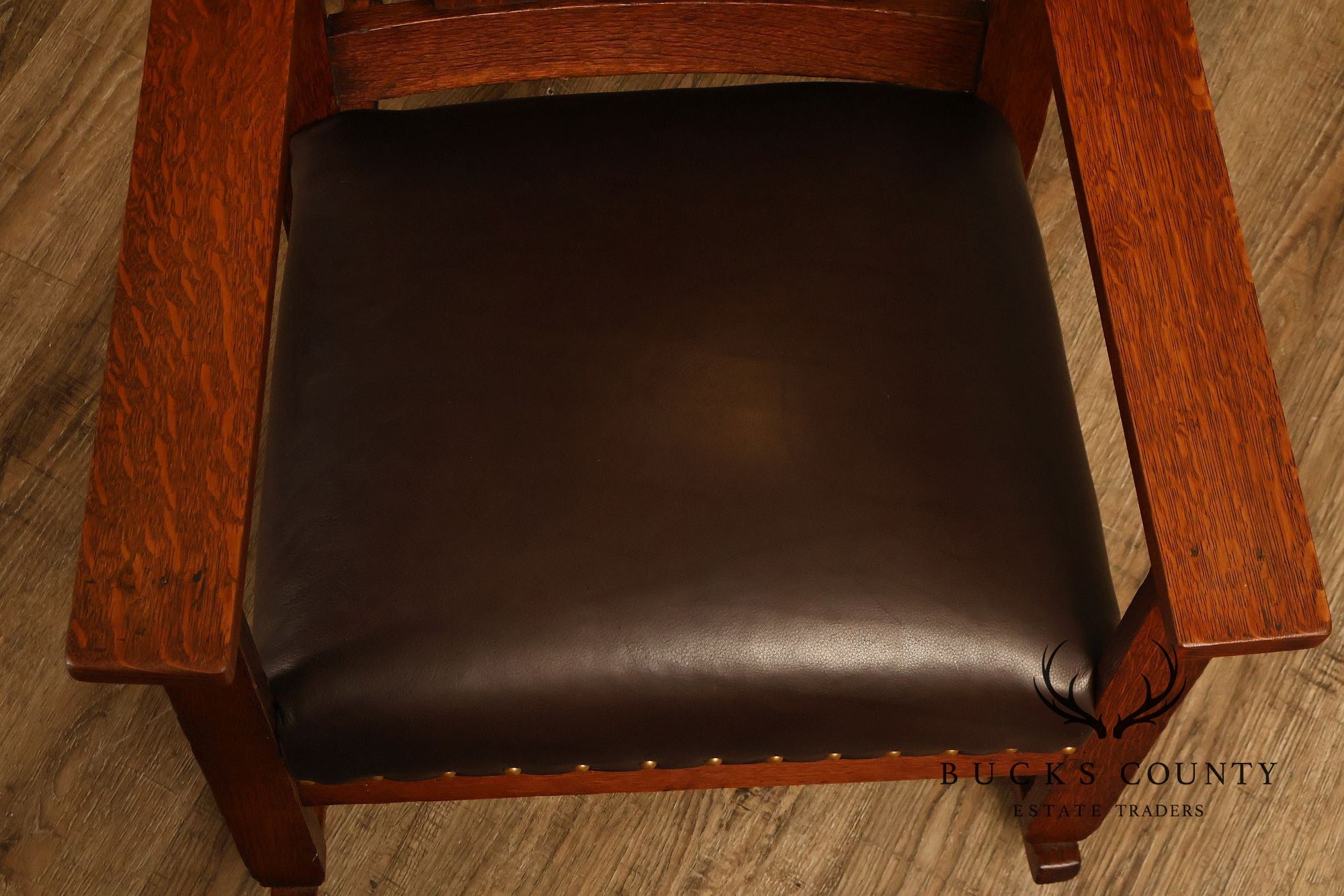 Antique Arts And Crafts Mission Oak Rocking Chair