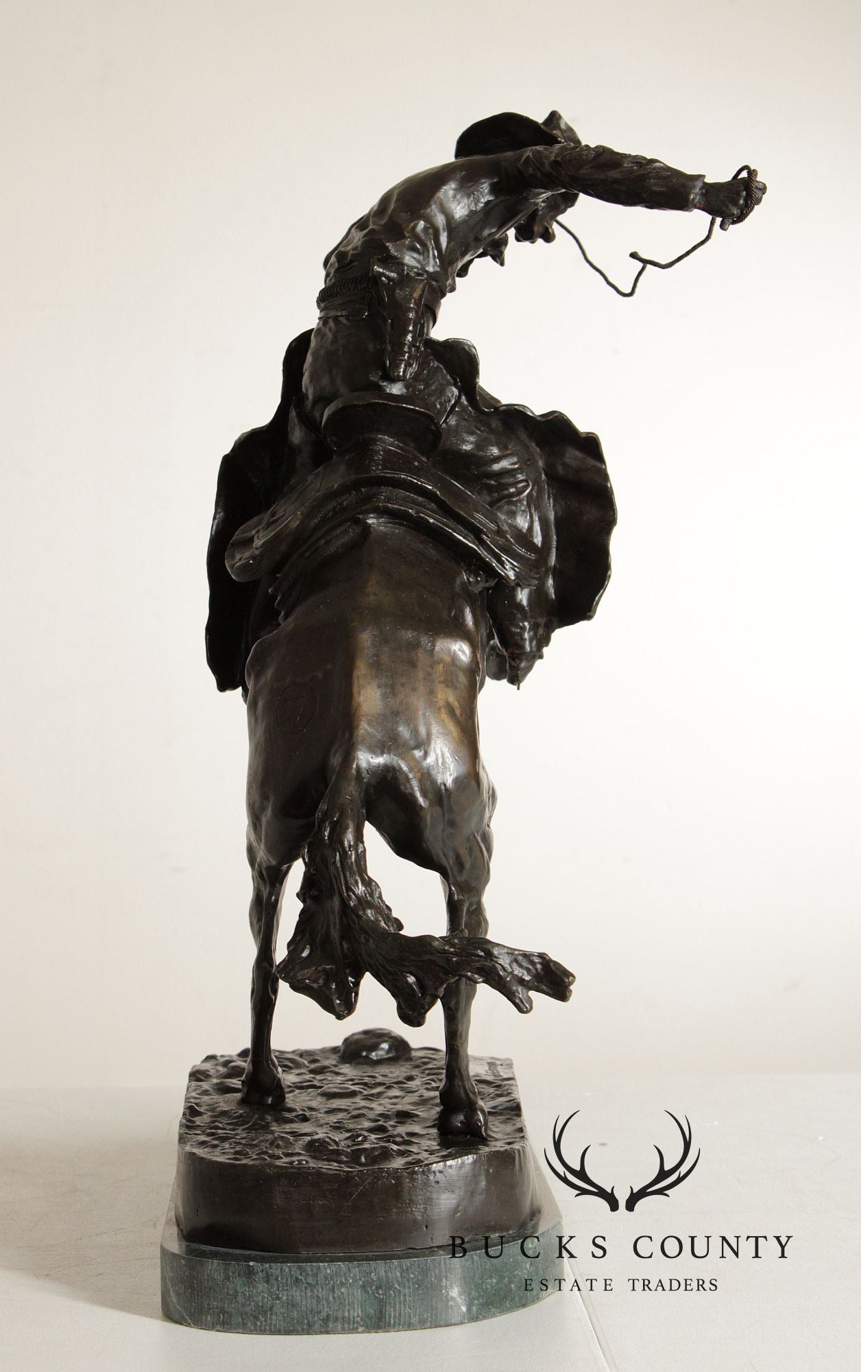 Frederic Remington Bronze Sculpture, 'Bronco Buster'