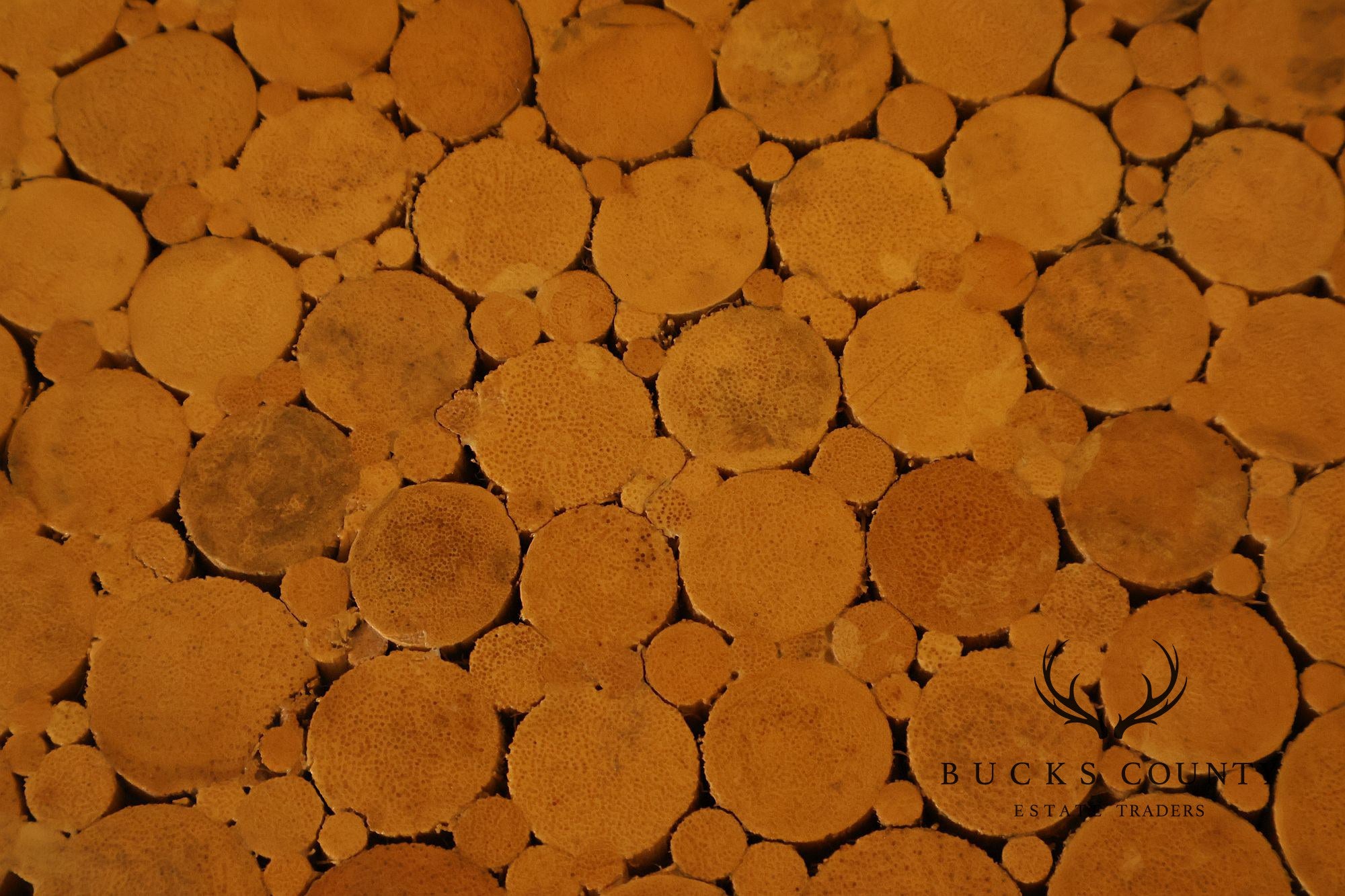 Vintage Pair of Wheat Sheaf End Tables