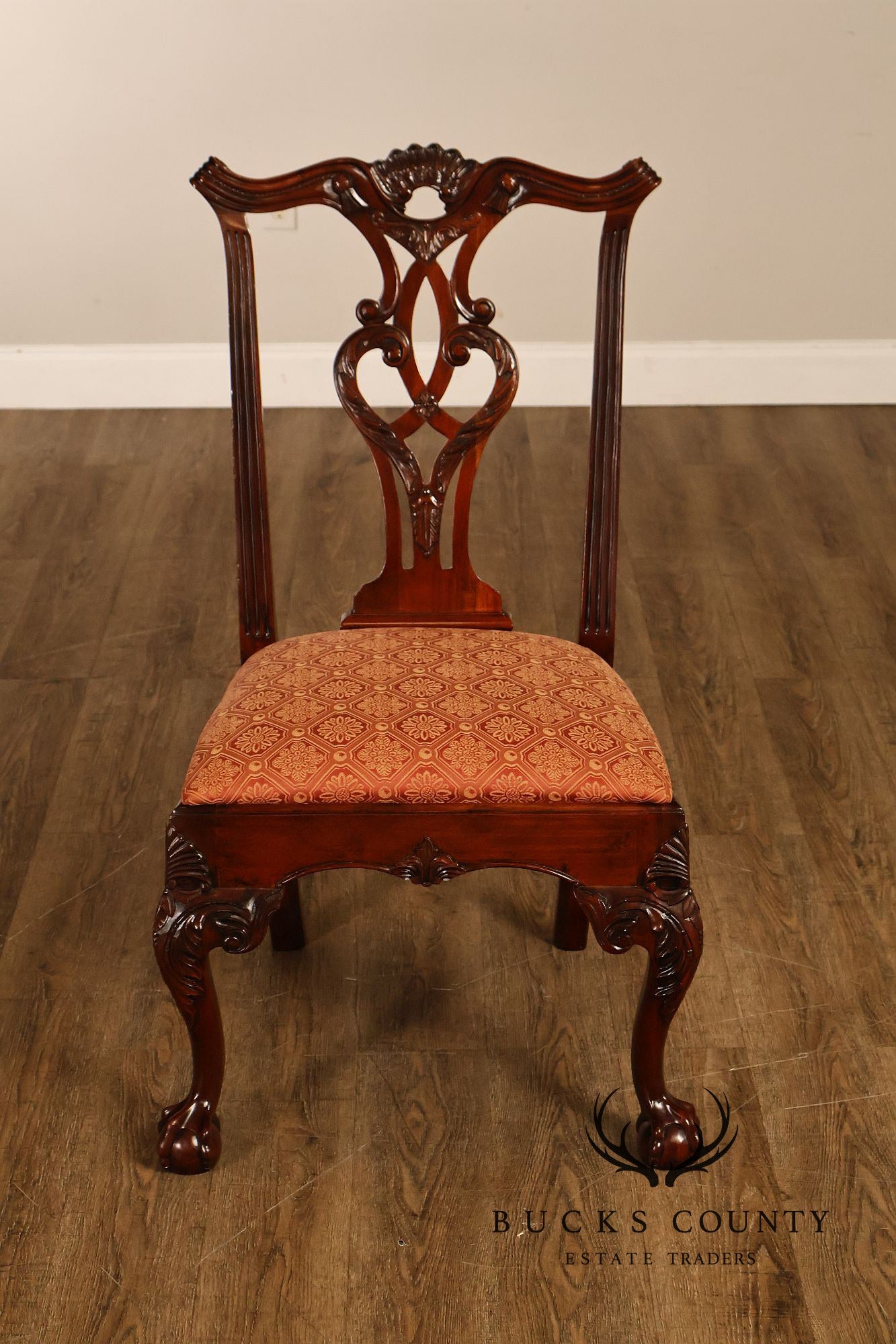 Henredon Chippendale Style Set of Six Mahogany Dining Chairs