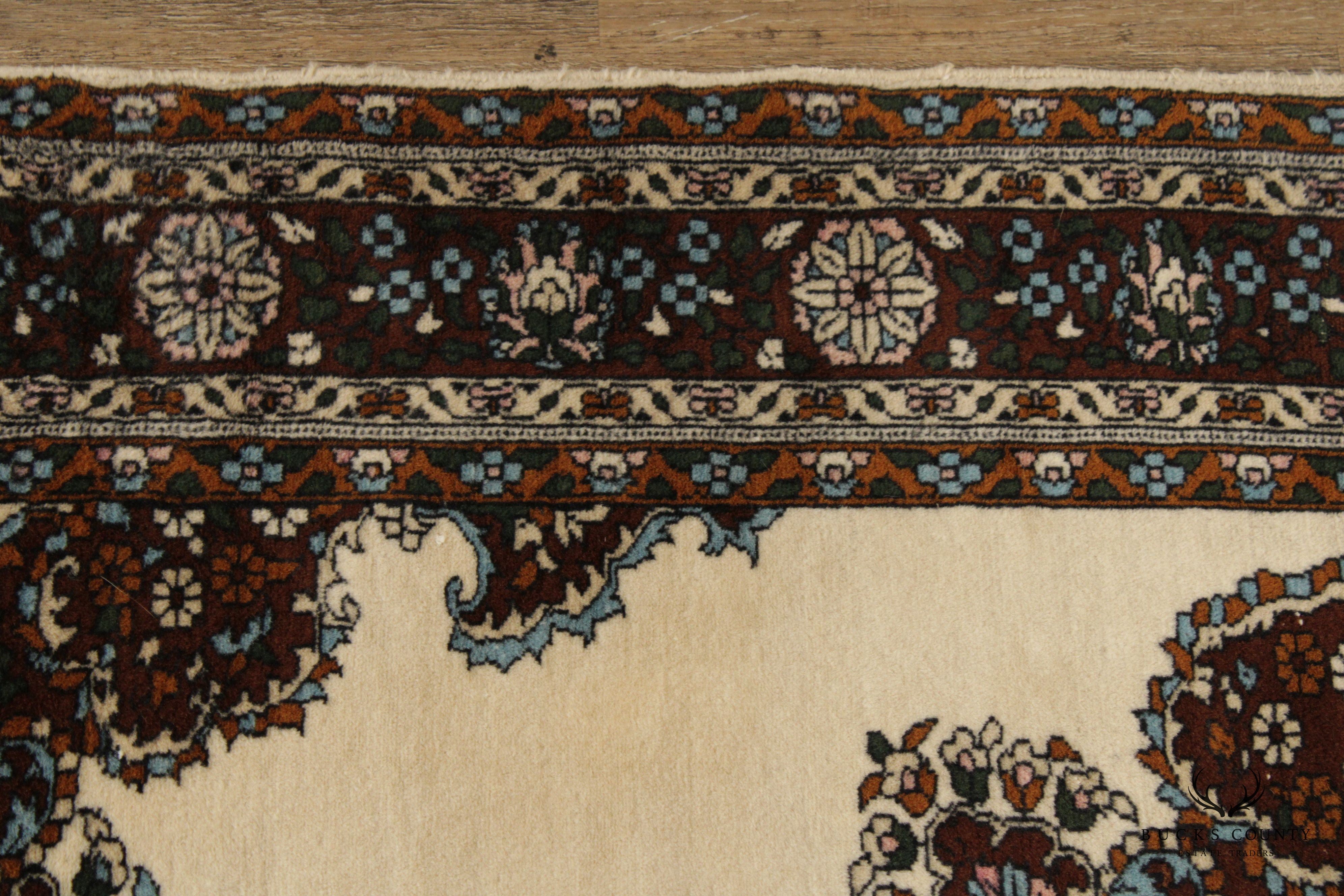 Vintage Hand Woven Persian Wool Medallion Area Rug