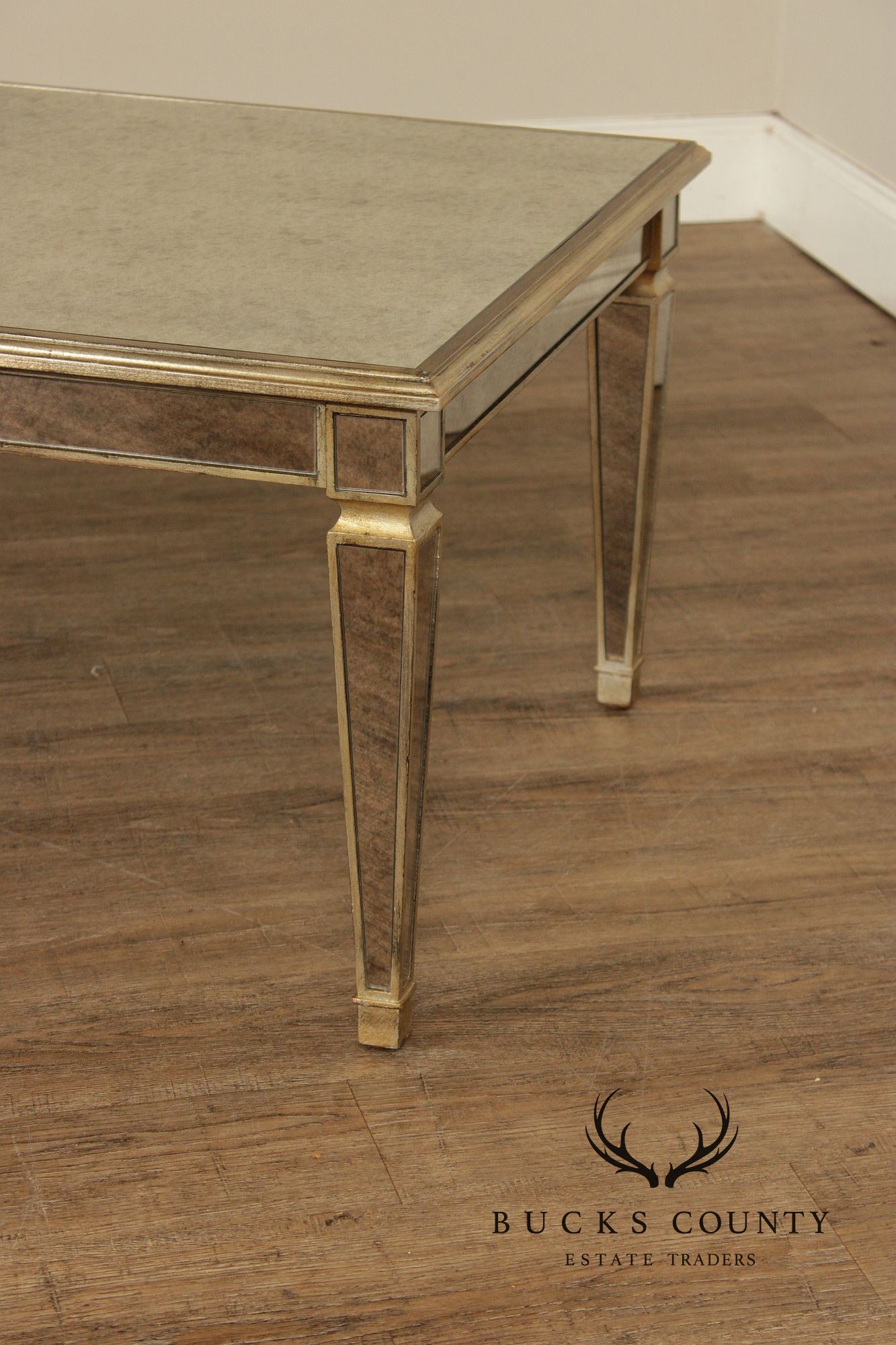 Ethan Allen Hollywood Regency Mirrored Coffee Table