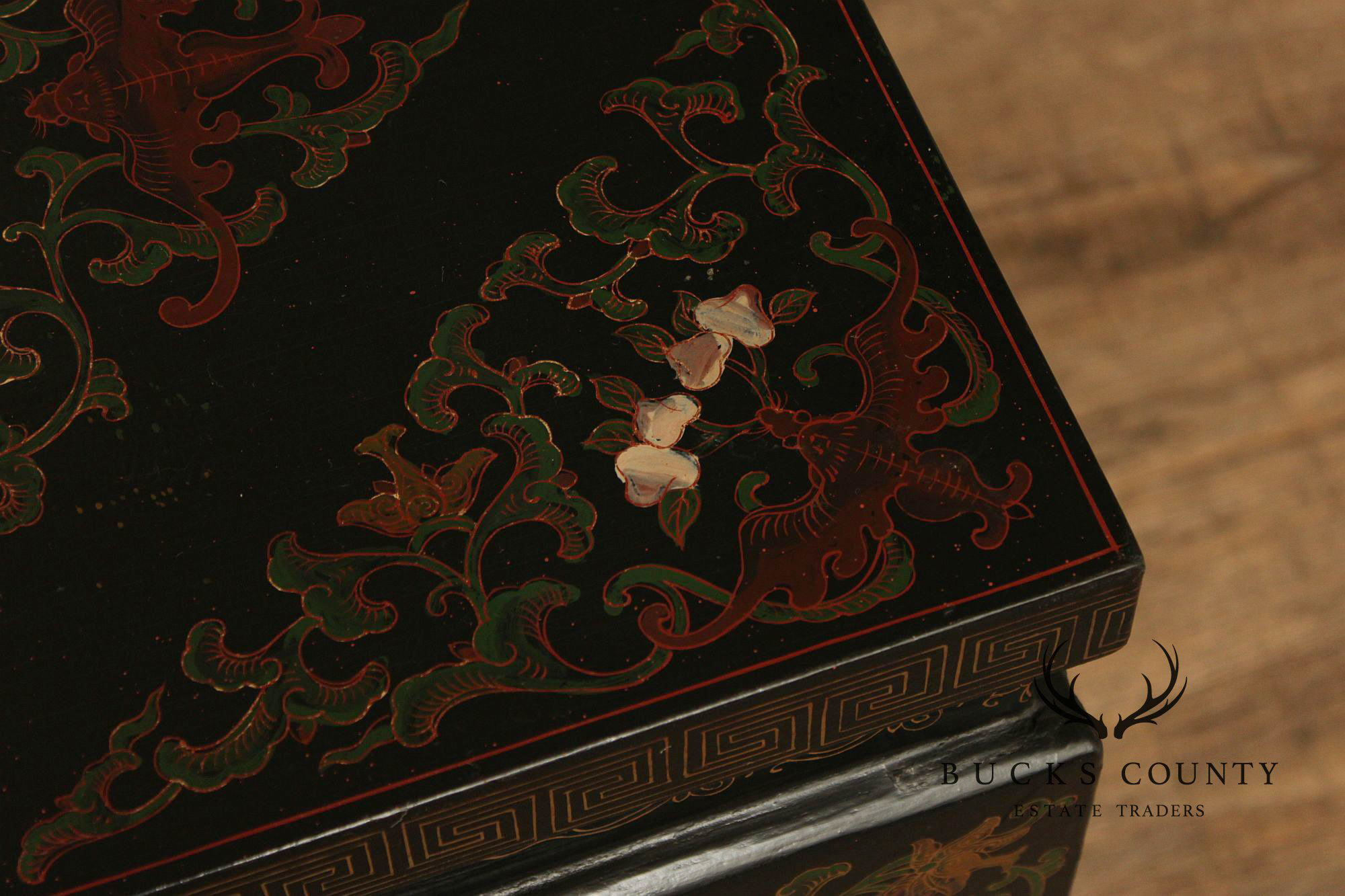 Vintage Asian Lacquered Coffee or Side Table