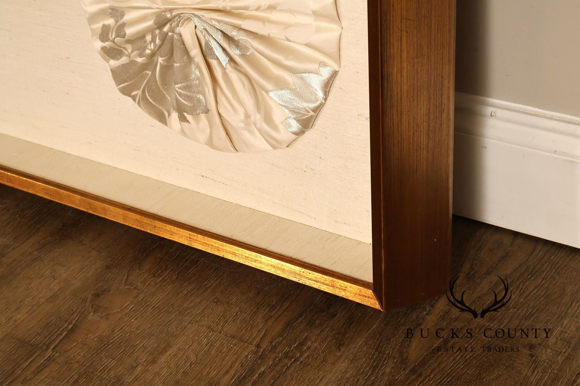 Custom Framed Japanese Textile Folded Kimono Sash