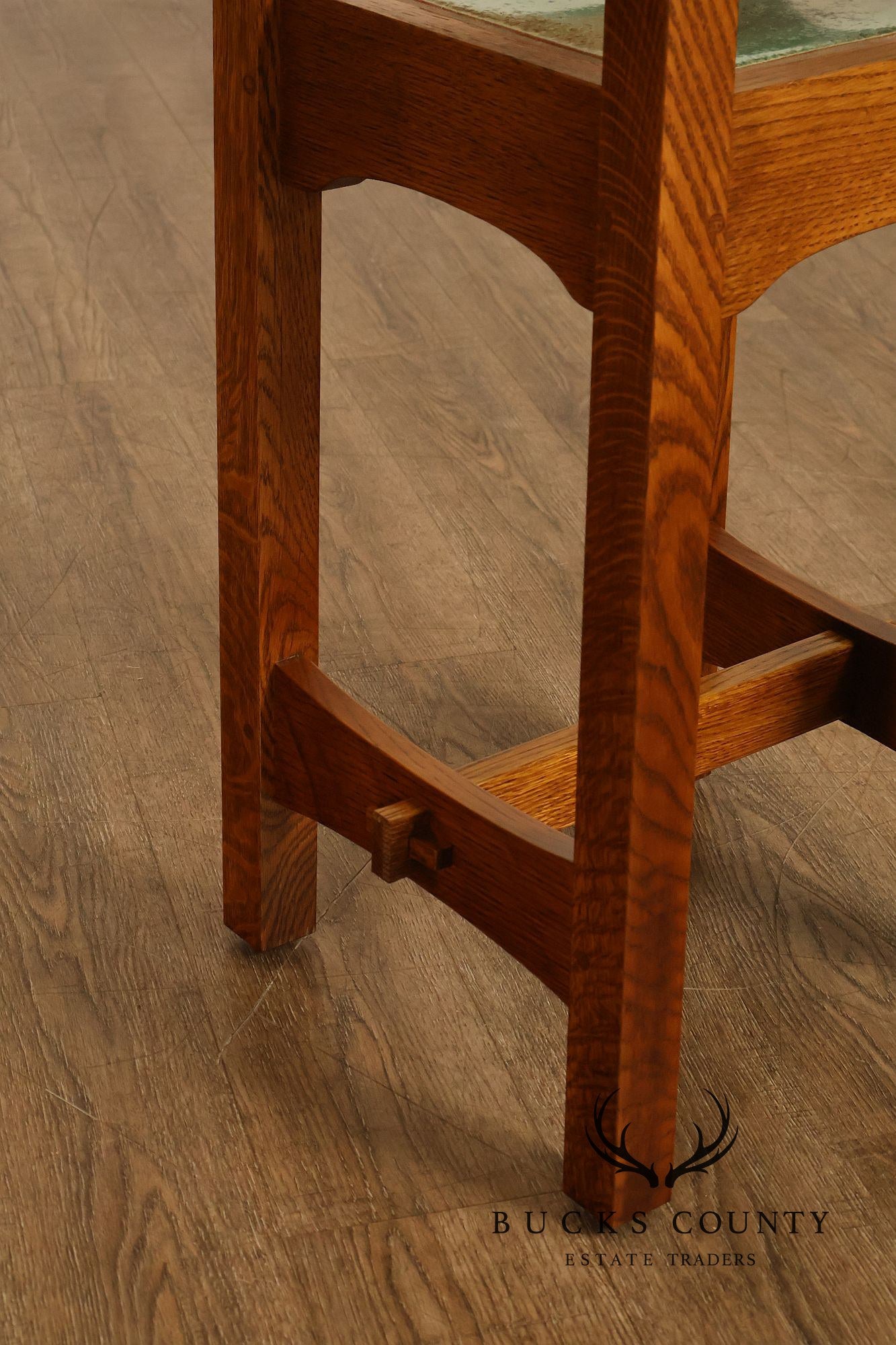 Stickley Mission Collection Oak Tile Top Plant Stand