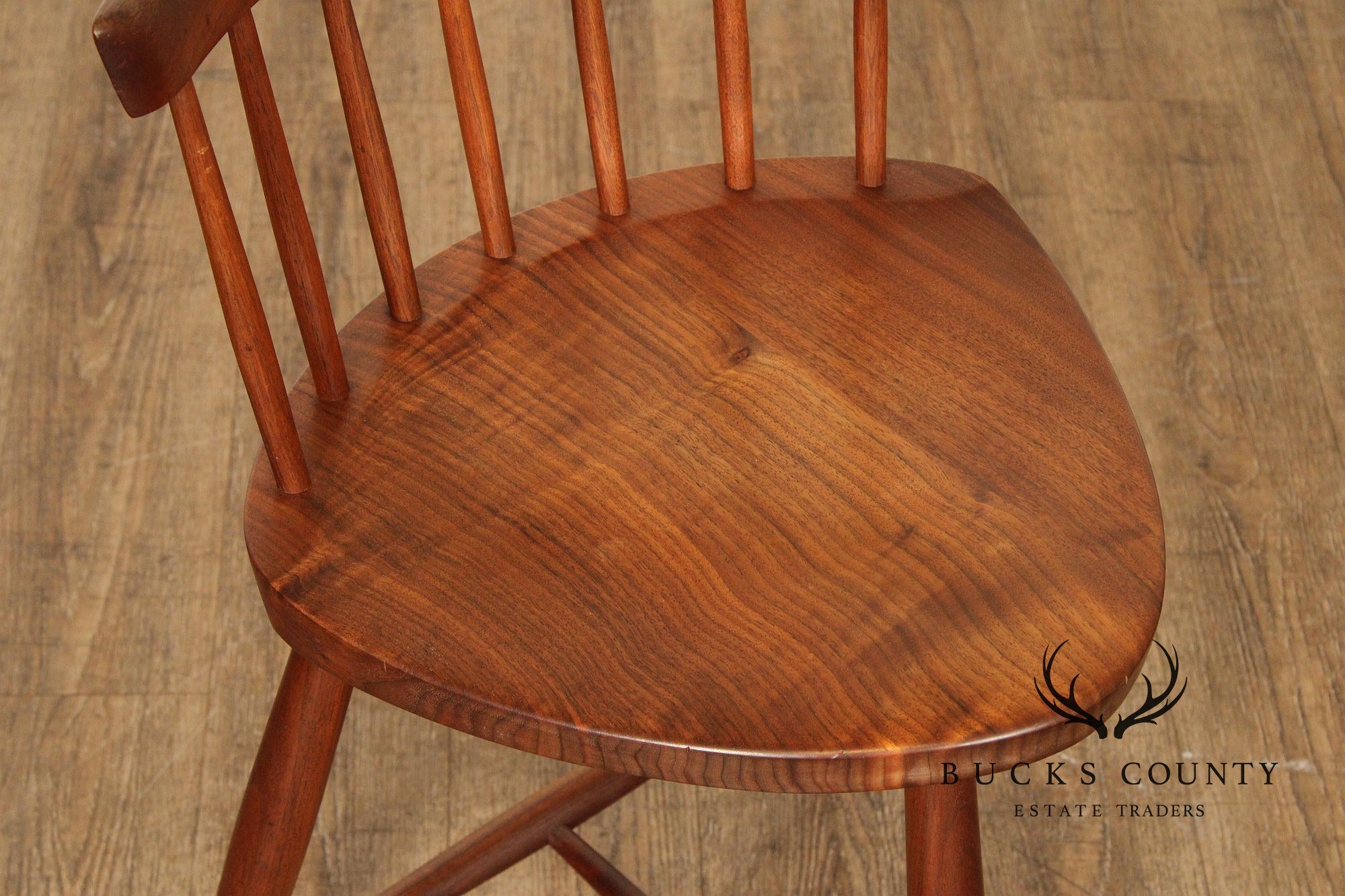 George Nakashima Pair of Walnut 'Mira' Stools