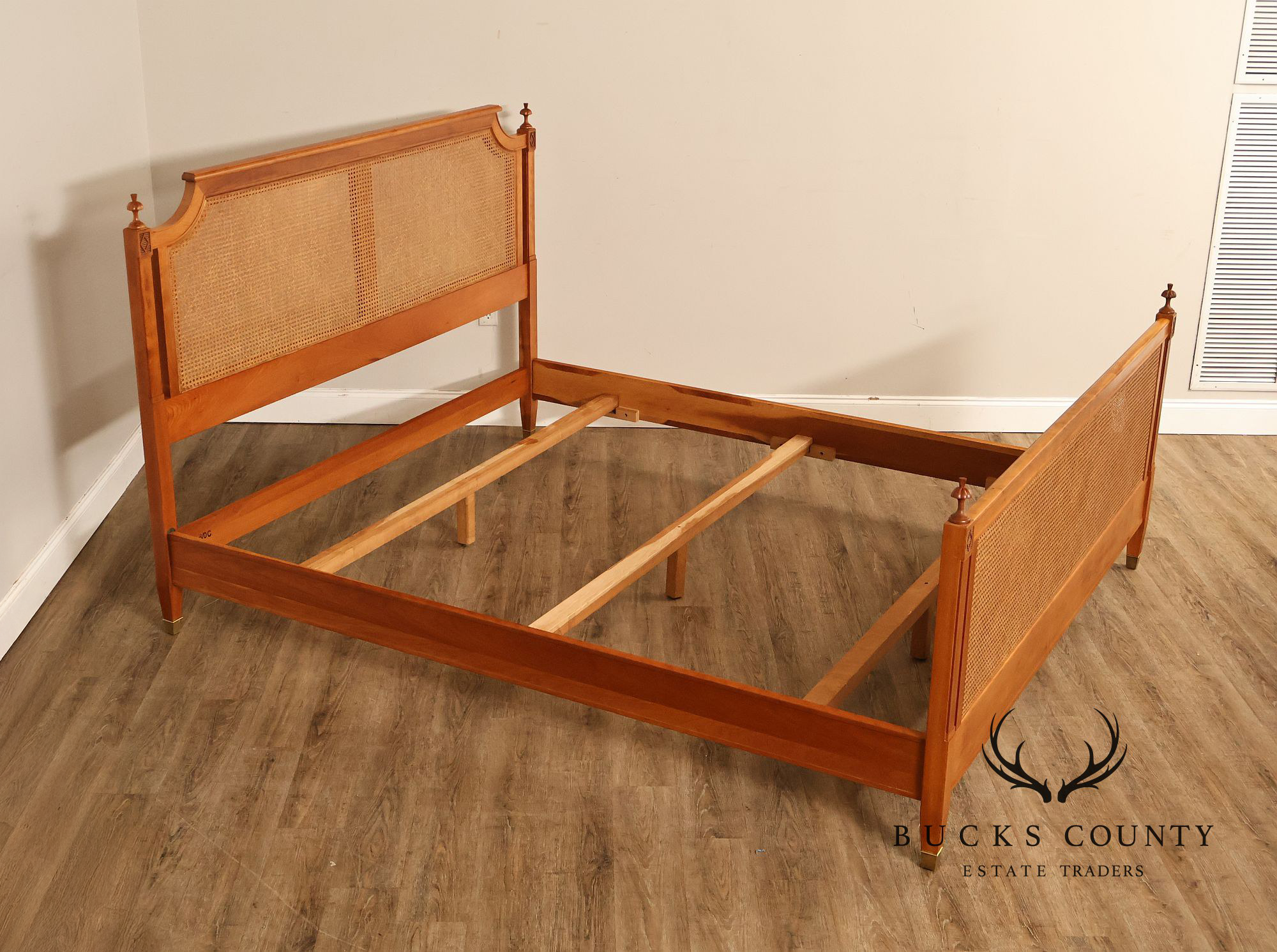 Stickley French Directoire Style Cherry And Cane California King Bed