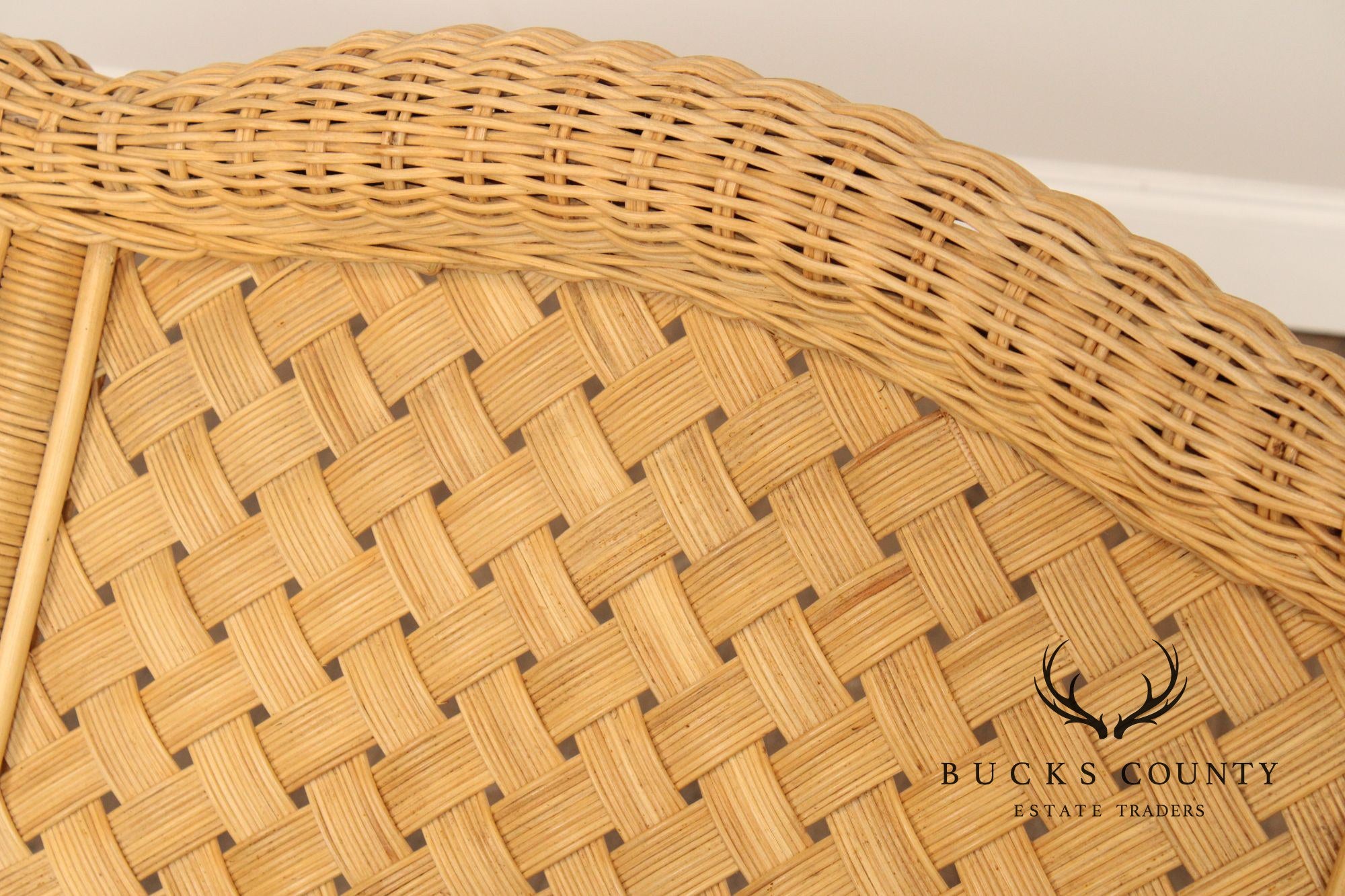 Quality Vintage Wicker Lounge Armchair