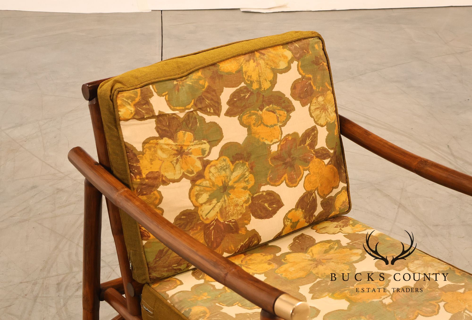Vogue Coastal Vintage Rattan Bamboo Armchair