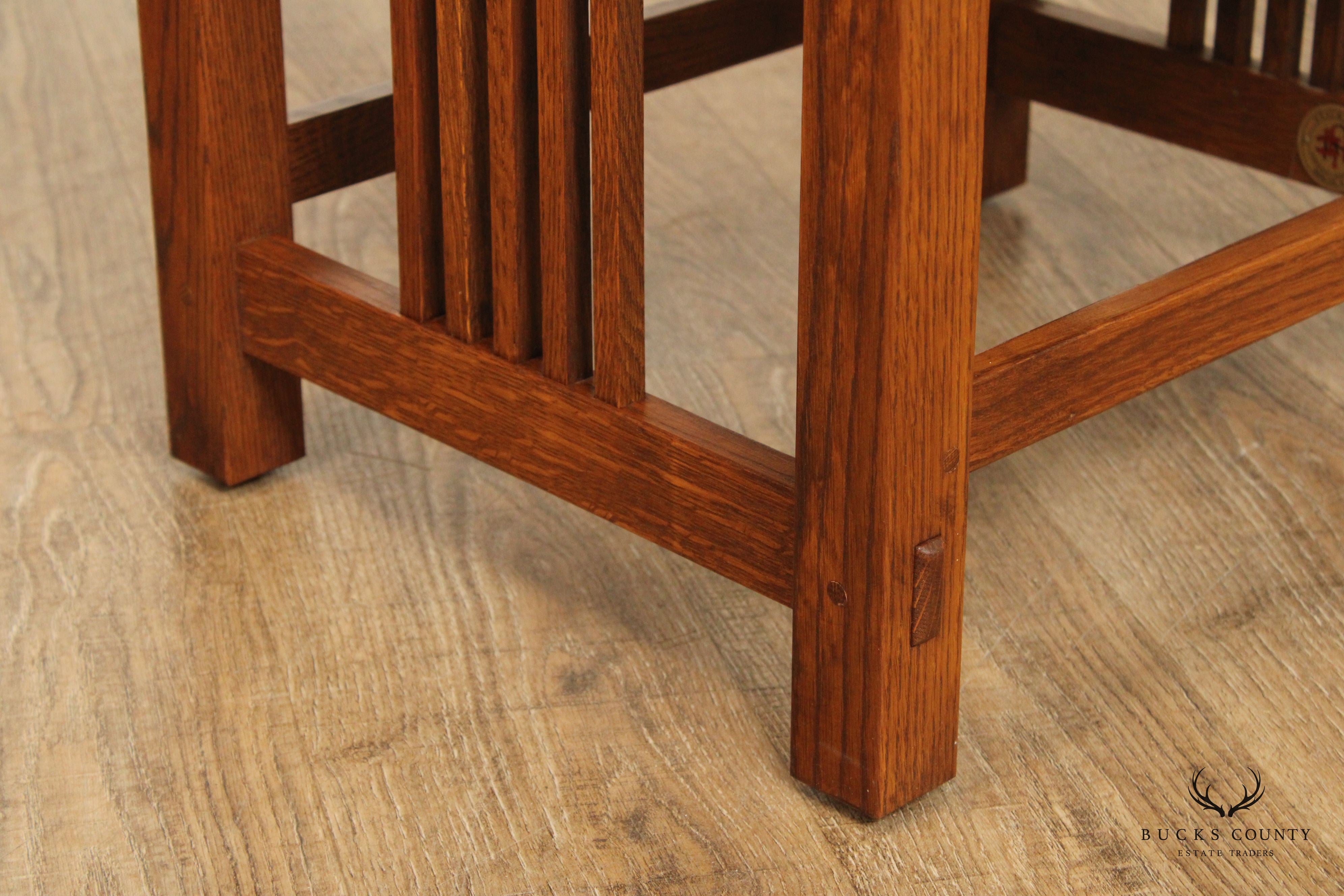 Stickley Mission Collection Oak Spindle Footstool