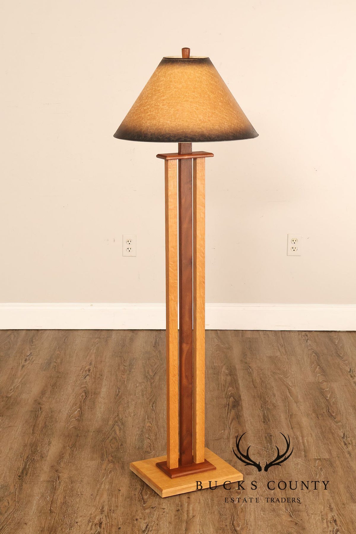 Studio Crafted Mixed Wood Floor Lamp