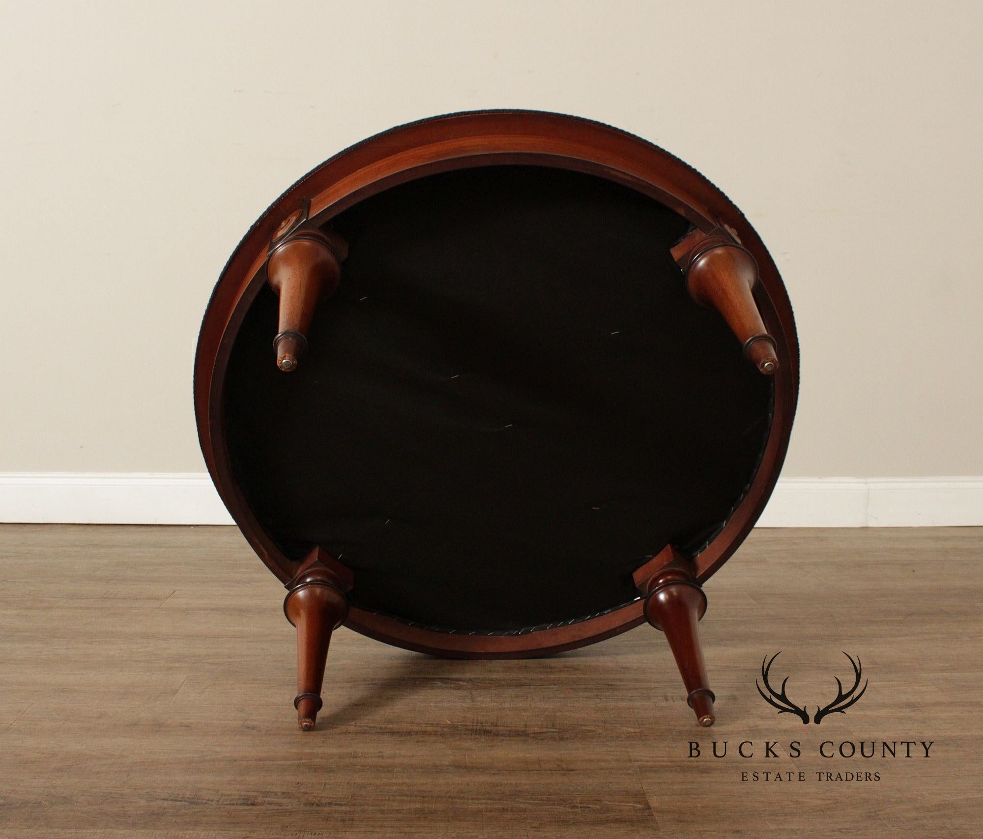 English Regency Style Round Ottoman