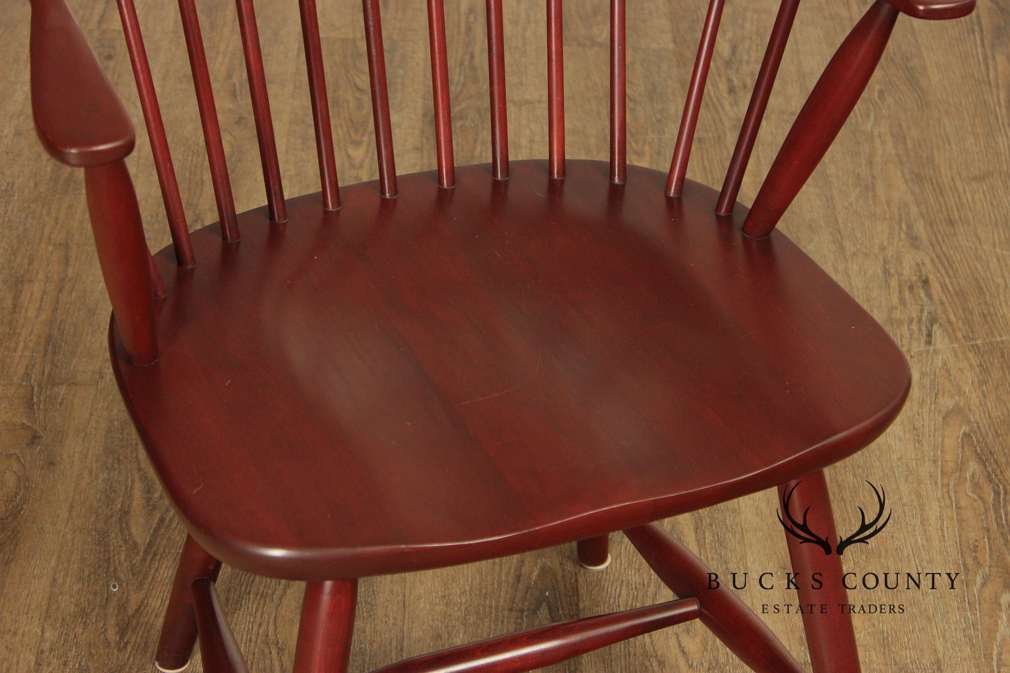 American Windsor Style Set Of 6 Spindle Back Dining Chairs