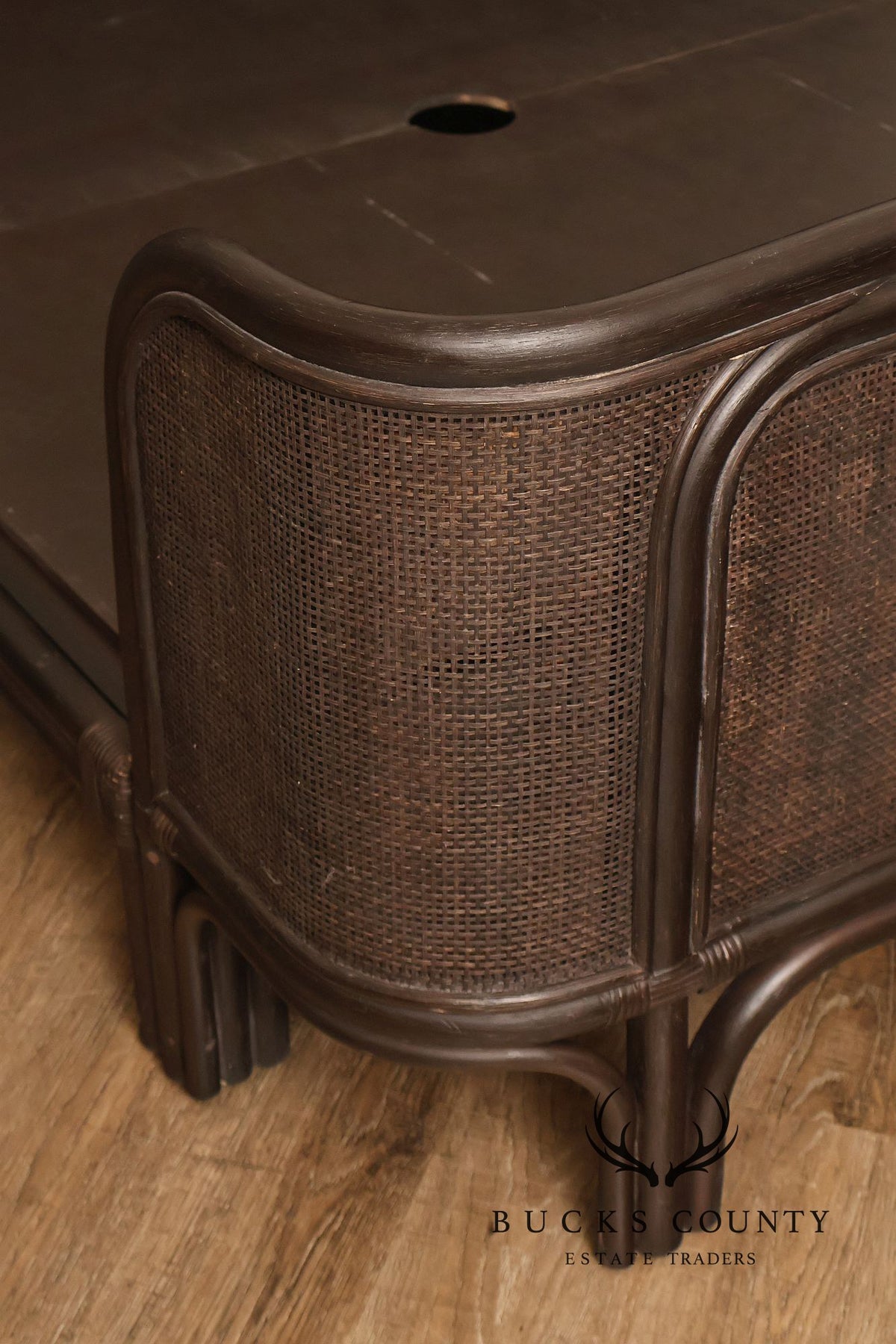 Arhaus Maya King Size Faux Bamboo And Cane Bed