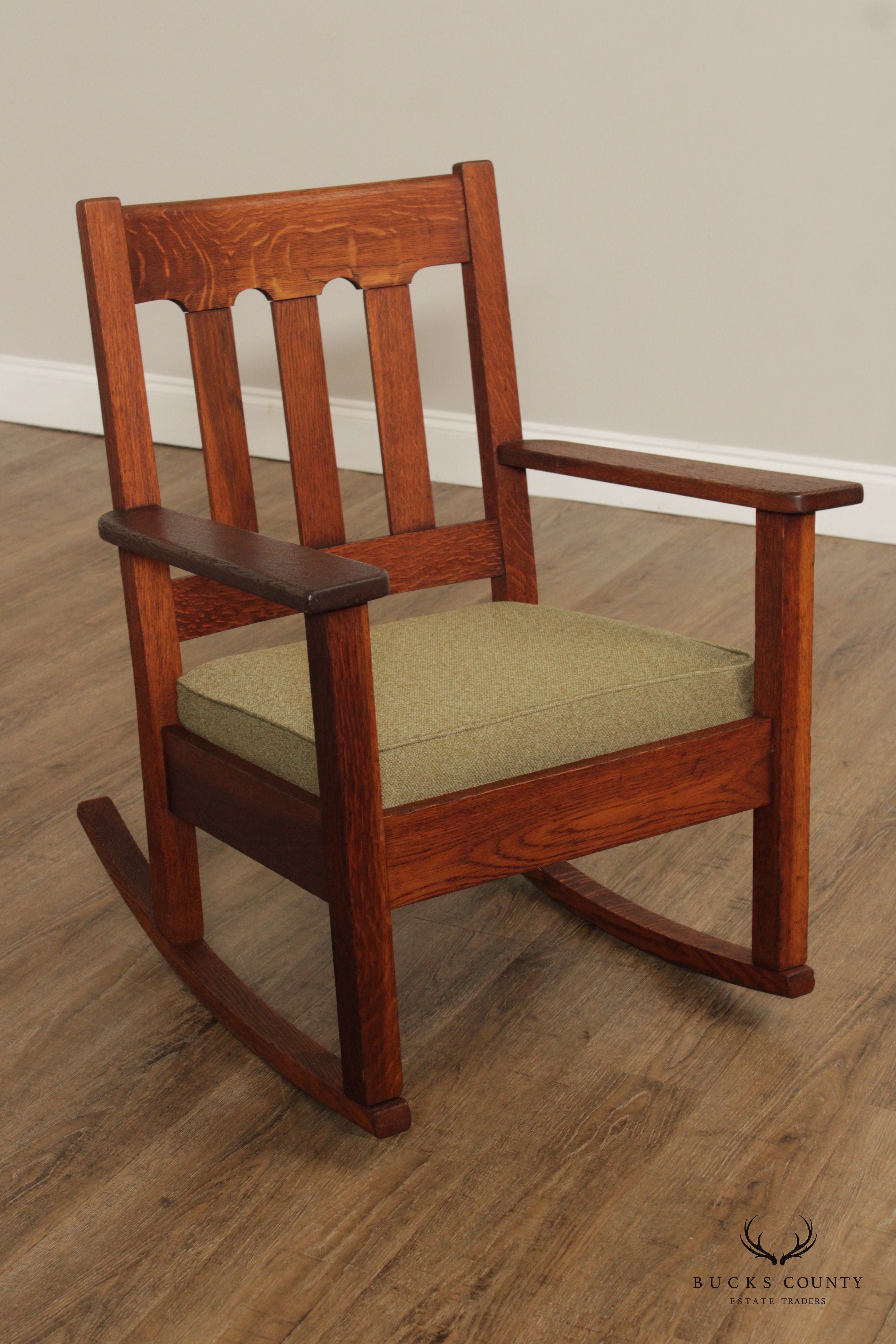 Antique Mission Oak Rocking Chair