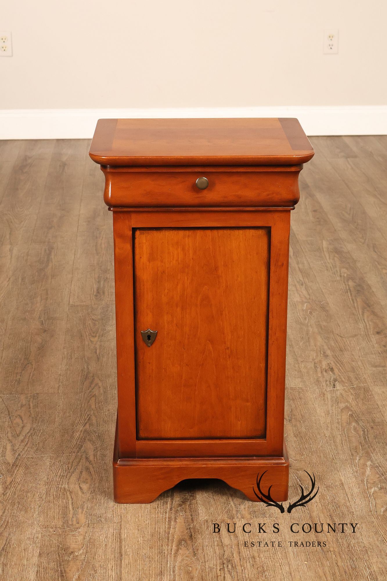 French  Louis Philippe Style Pair Of Cherry Nightstands