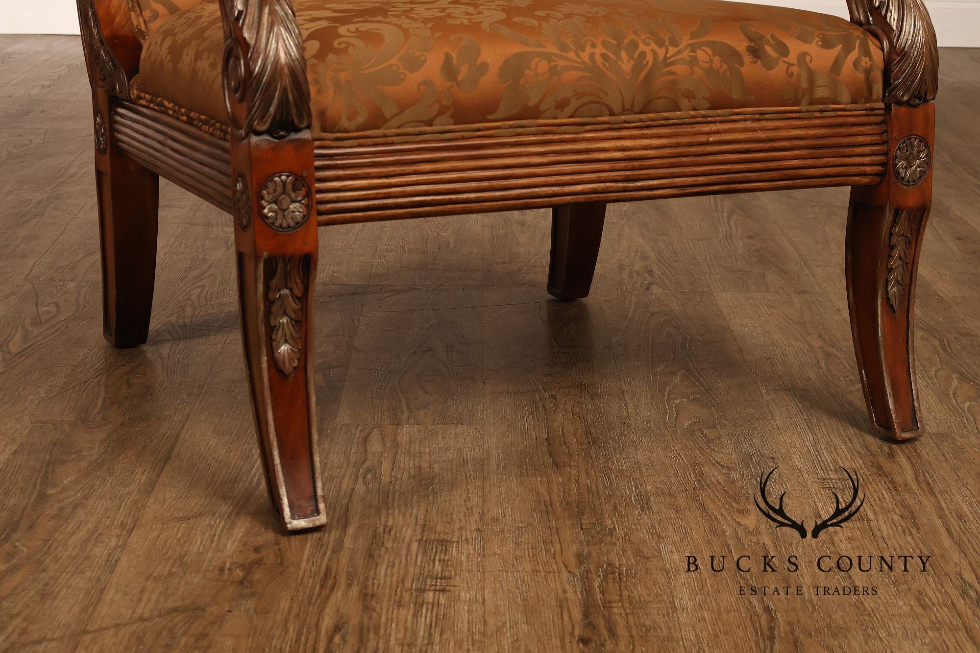 Regency Style Carved Frame Armchair