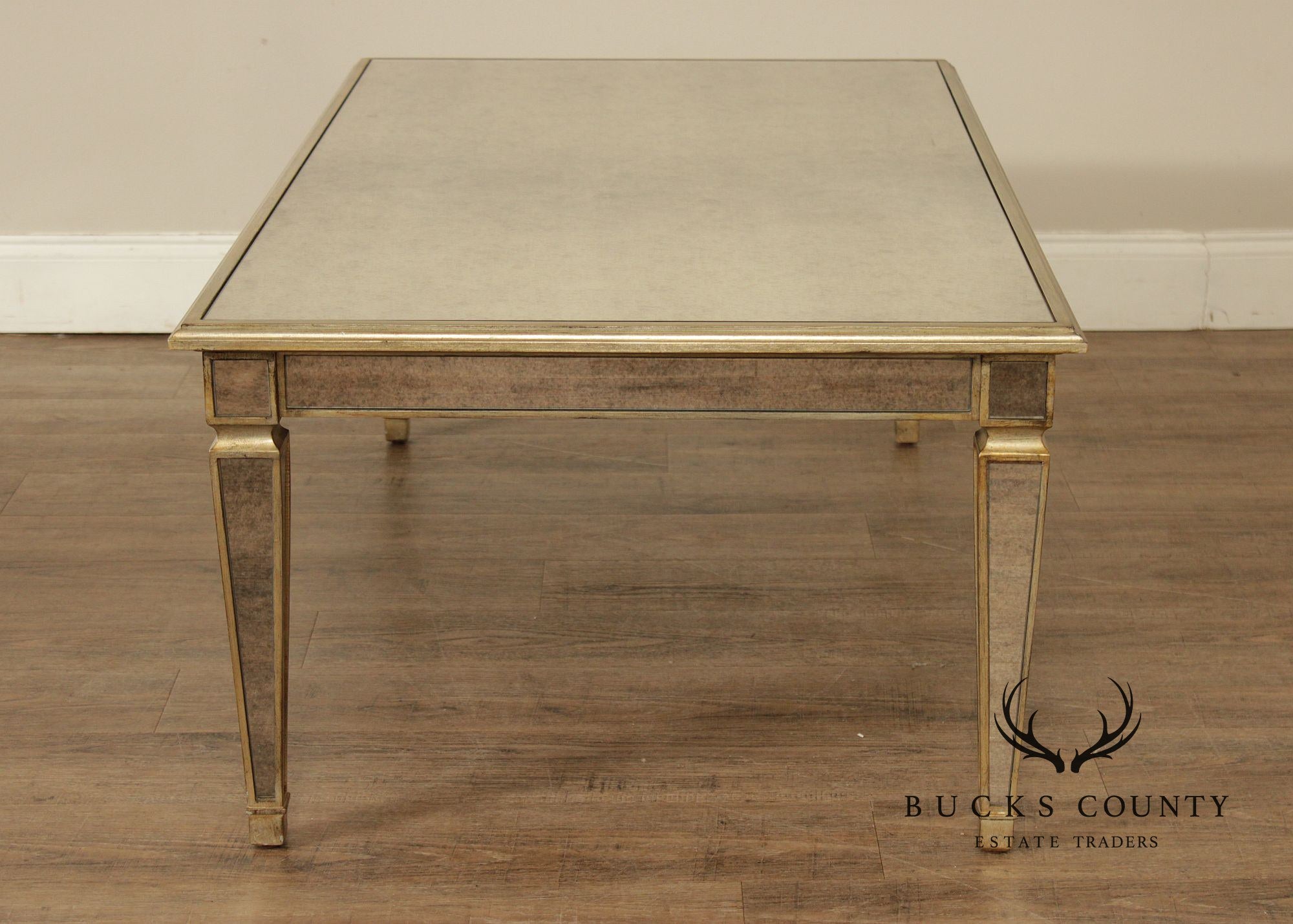 Ethan Allen Hollywood Regency Mirrored Coffee Table
