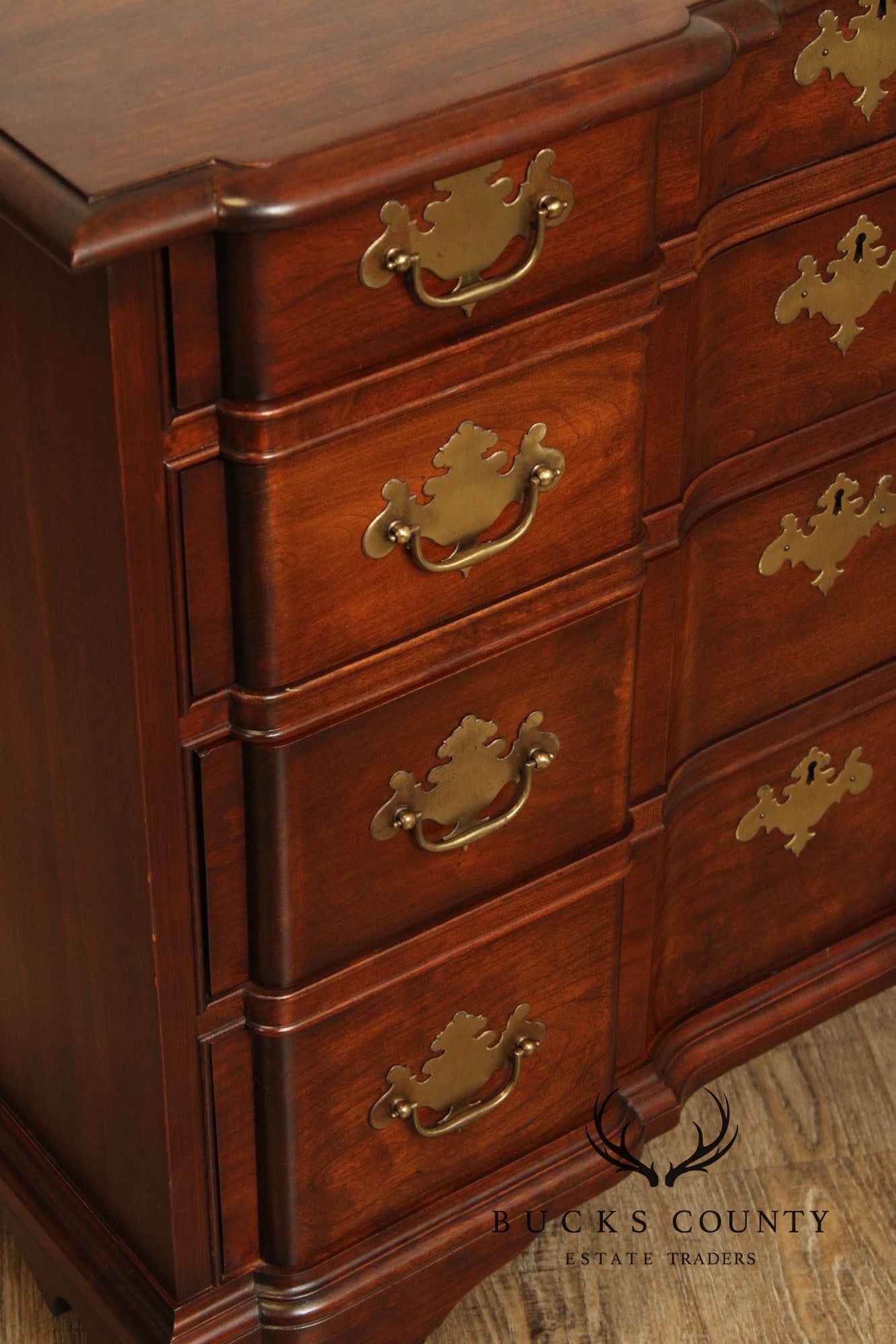 Pennsylvania House Chippendale Style Cherry Blockfront Chest