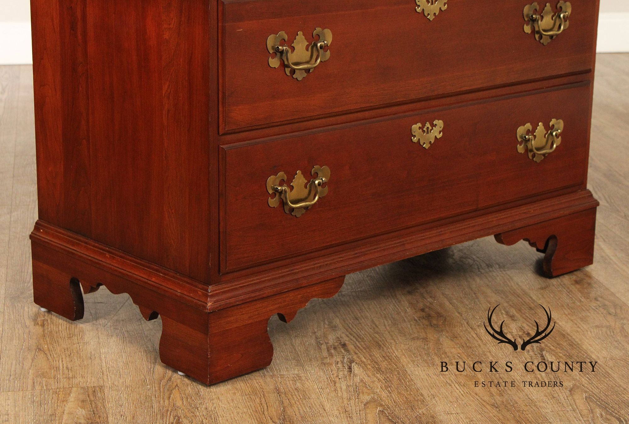 Pennsylvania House Chippendale Style Cherry Chest on Chest