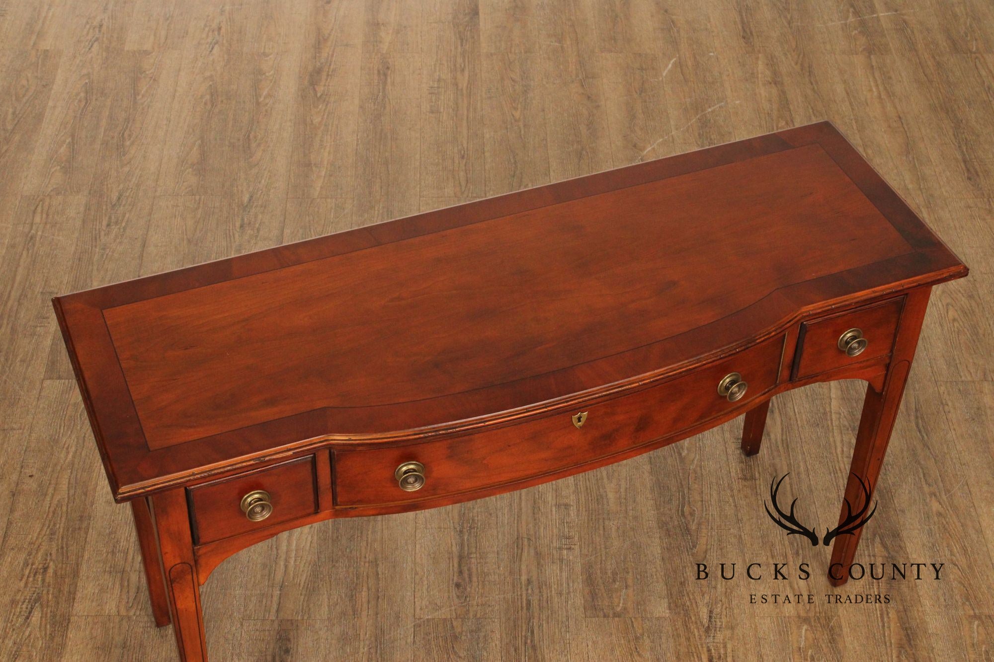 Hekman Federal Style Three Drawer Console Table