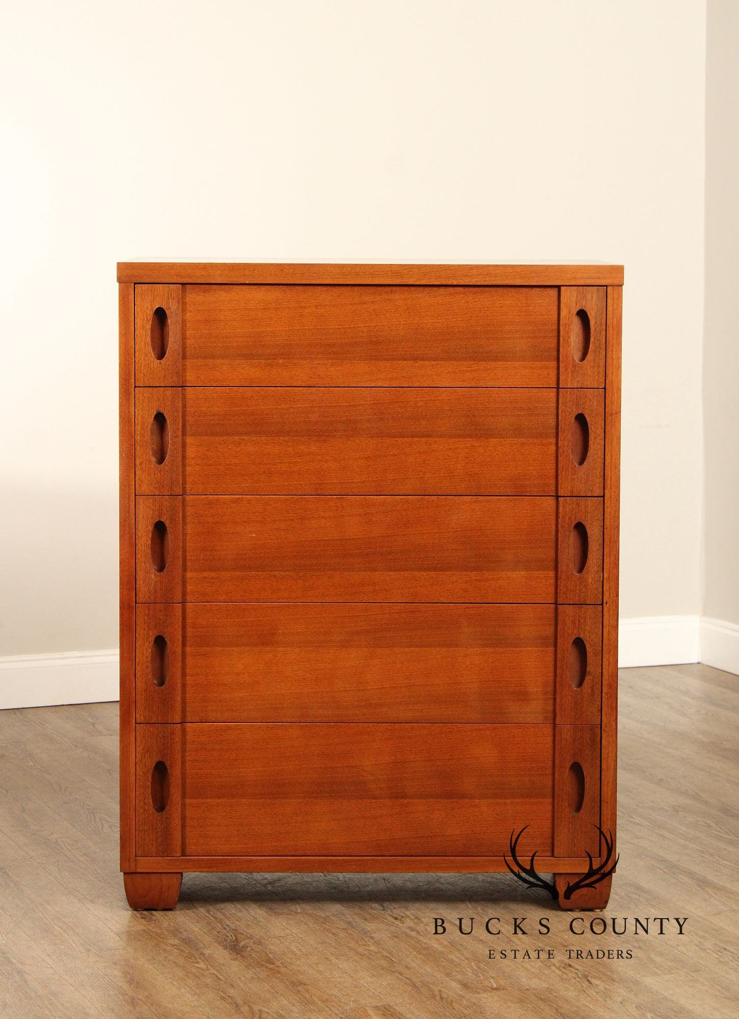 Phenix Furniture Co. Mid Century Modern Walnut Tall Chest