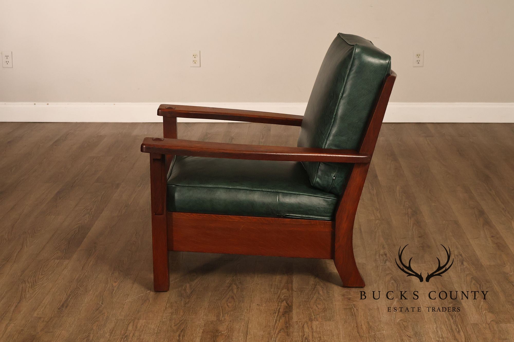 Limbert Arts & Crafts Antique Mission Oak Lounge Chair And Rocking Chair