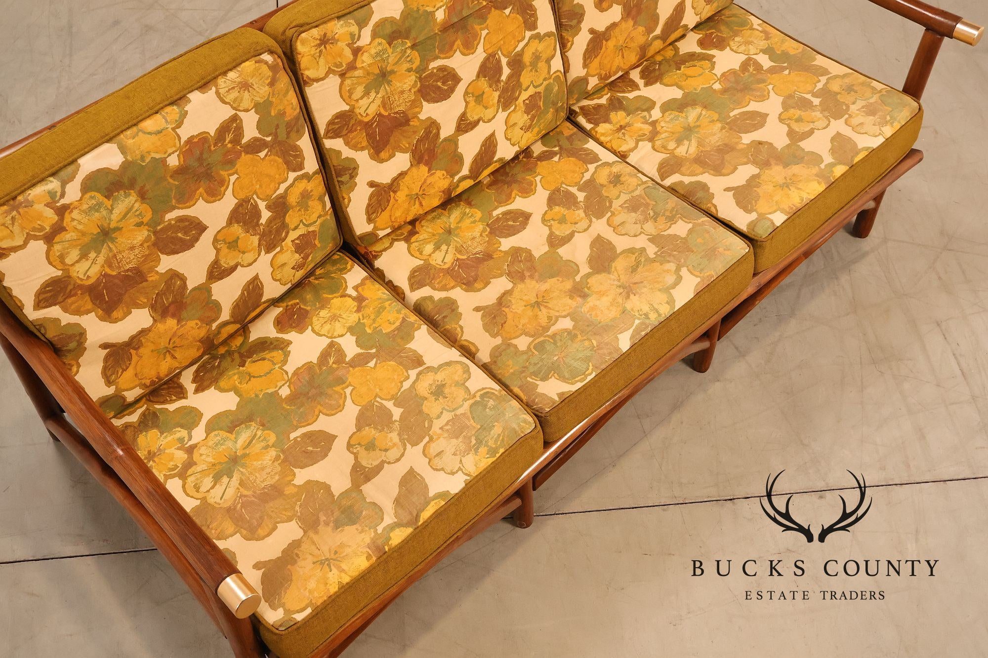 Vogue Coastal Vintage Rattan Bamboo Sofa