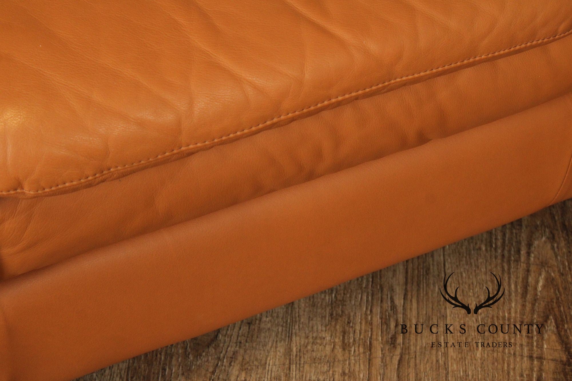 Post Modern Three Seat Italian Leather 'Sonora' Sofa