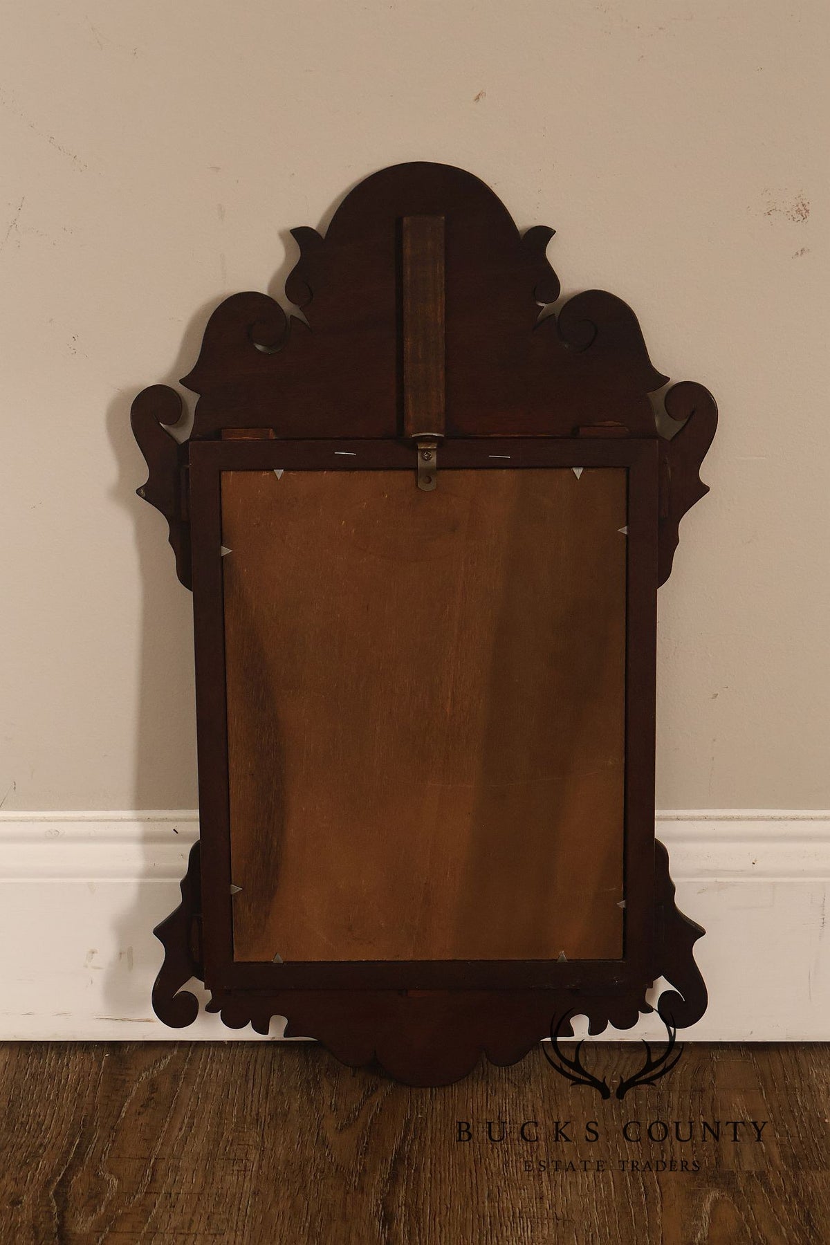 Henkle-Harris Chippendale Style Mahogany Scrollwork Wall Mirror