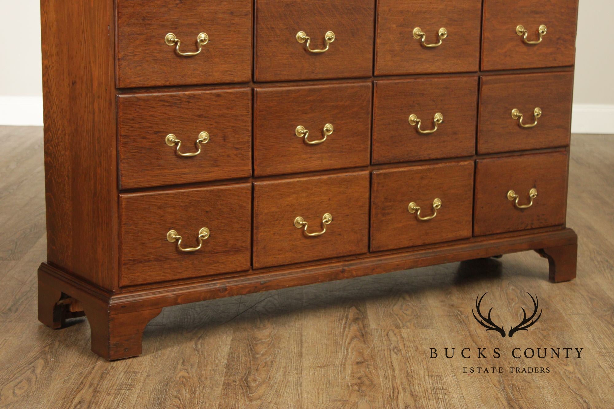 Antique Oak and Poplar Sixteen Drawer Apothecary Chest