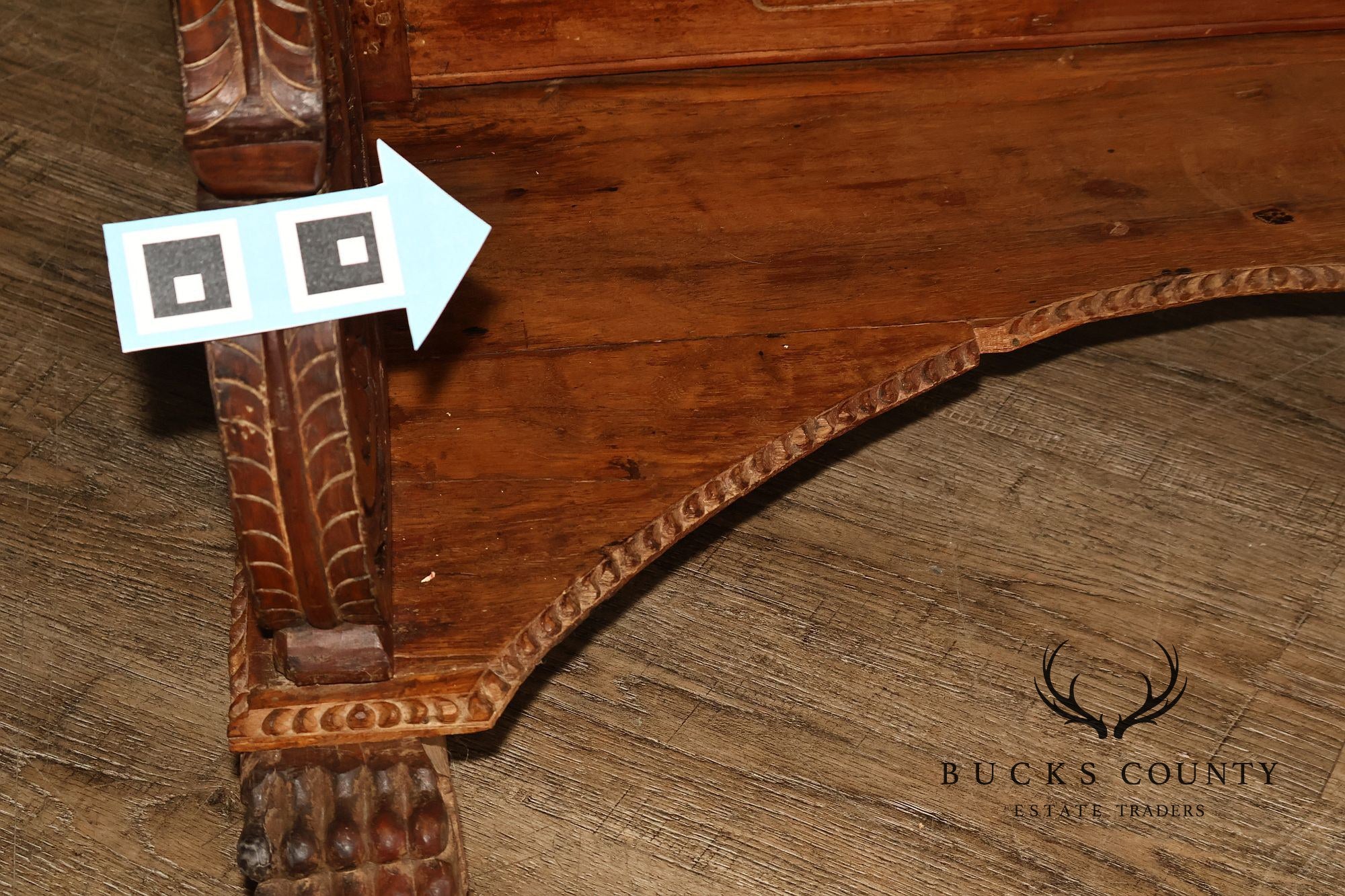 Antique Anglo Indian Pair of Carved Hardwood Console Tables