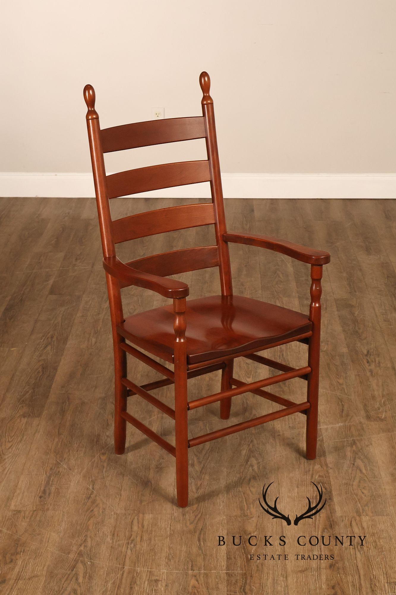 The Keystone Collection Set of Four Solid Cherry Ladder Back Dining Chairs