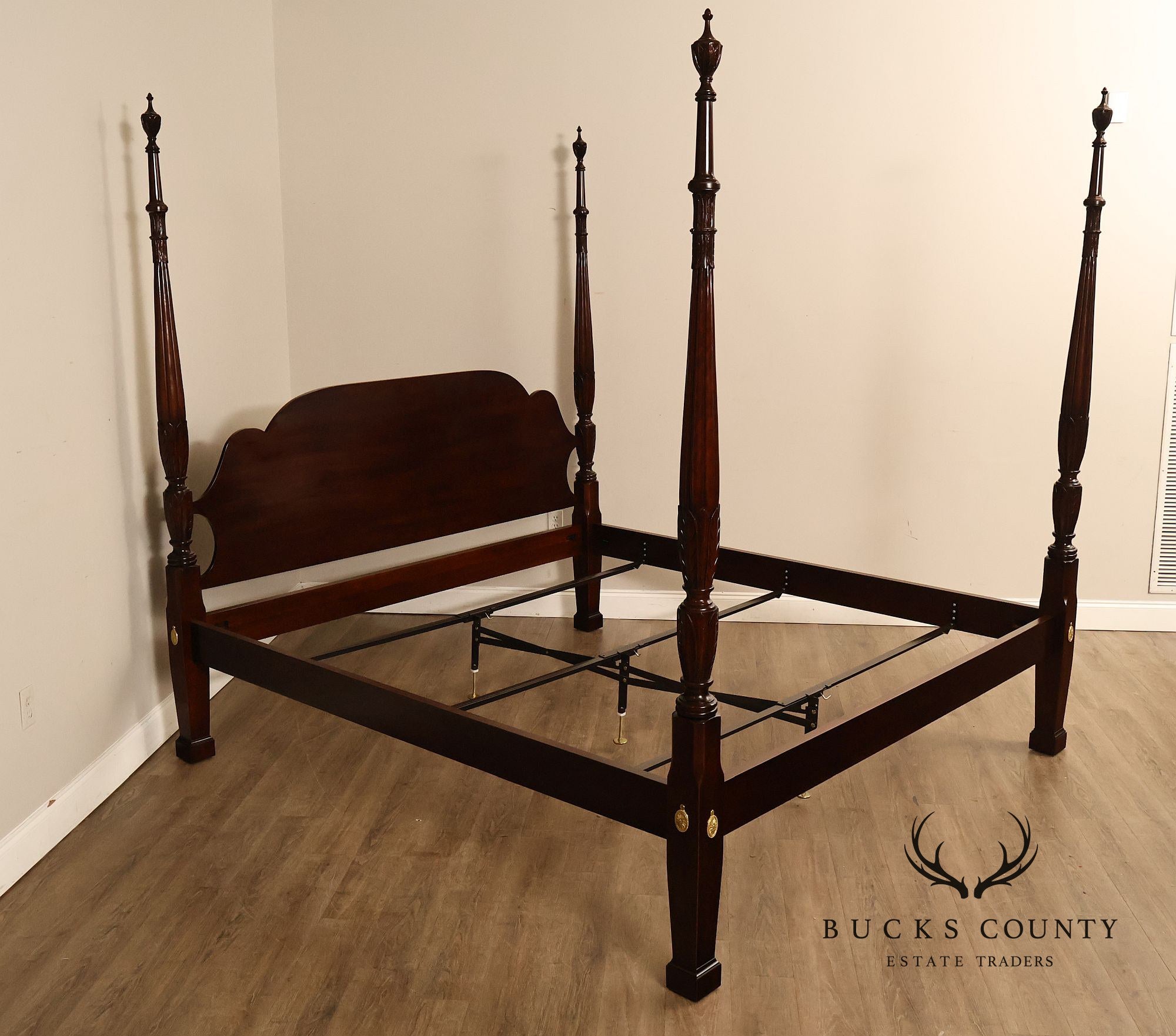 Statton King Size Carved Cherry Poster Bed