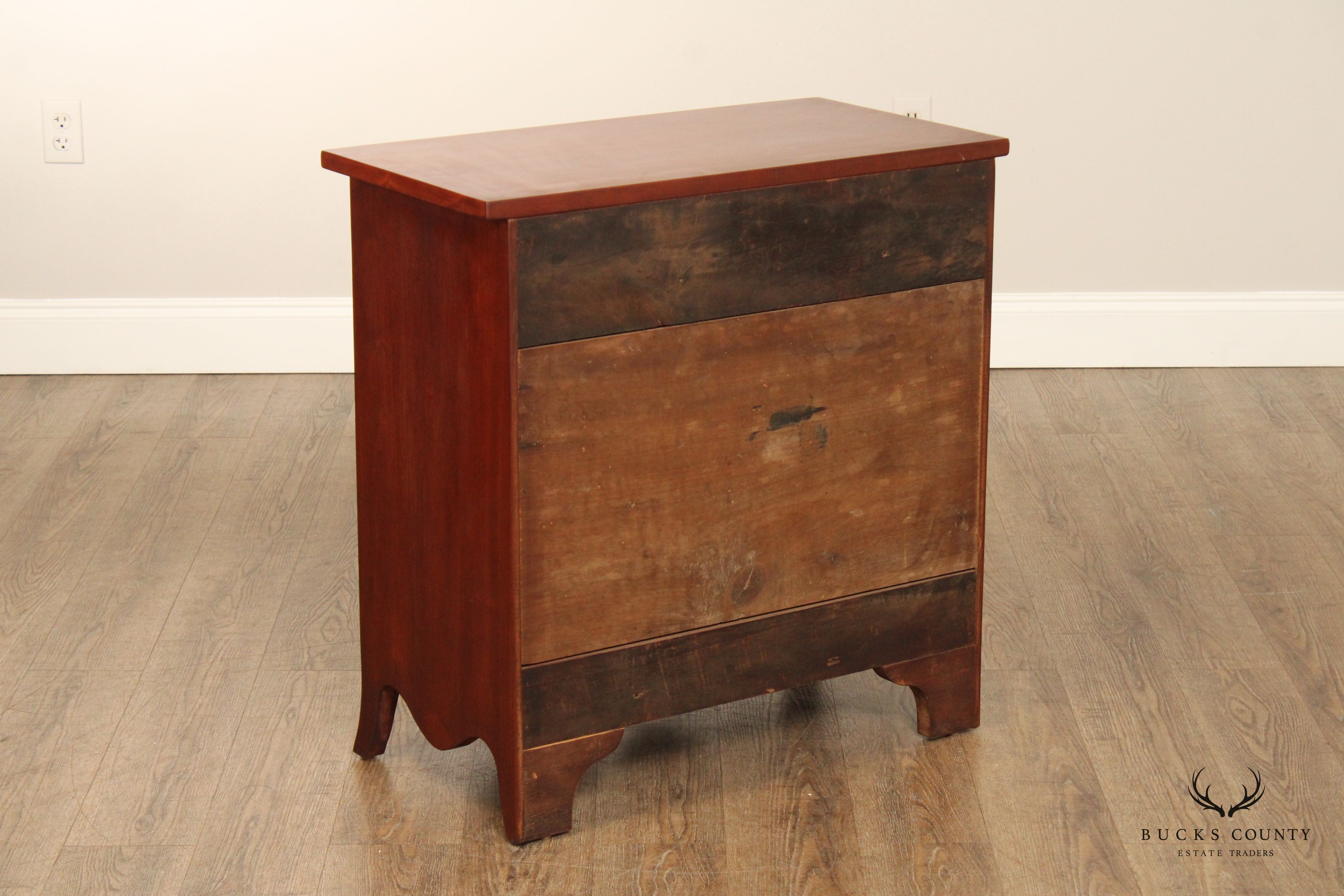 Hand Crafted Federal Style Inlaid Cherry Chest of Drawers